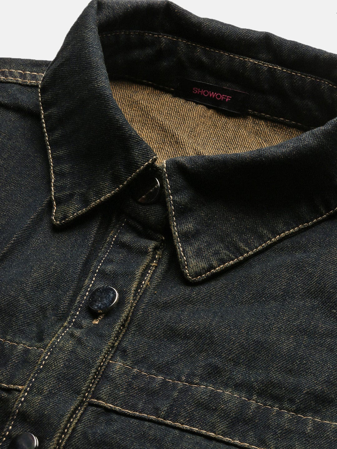 Black Washed Checked Windcheater Crop Biker Jacket