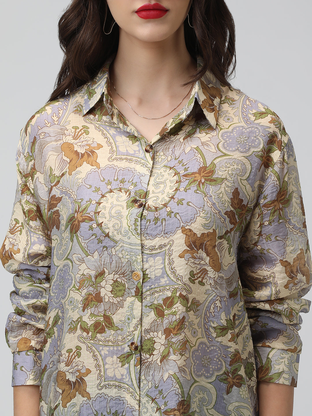 Women's Printed Multi Spread Collar Shirts