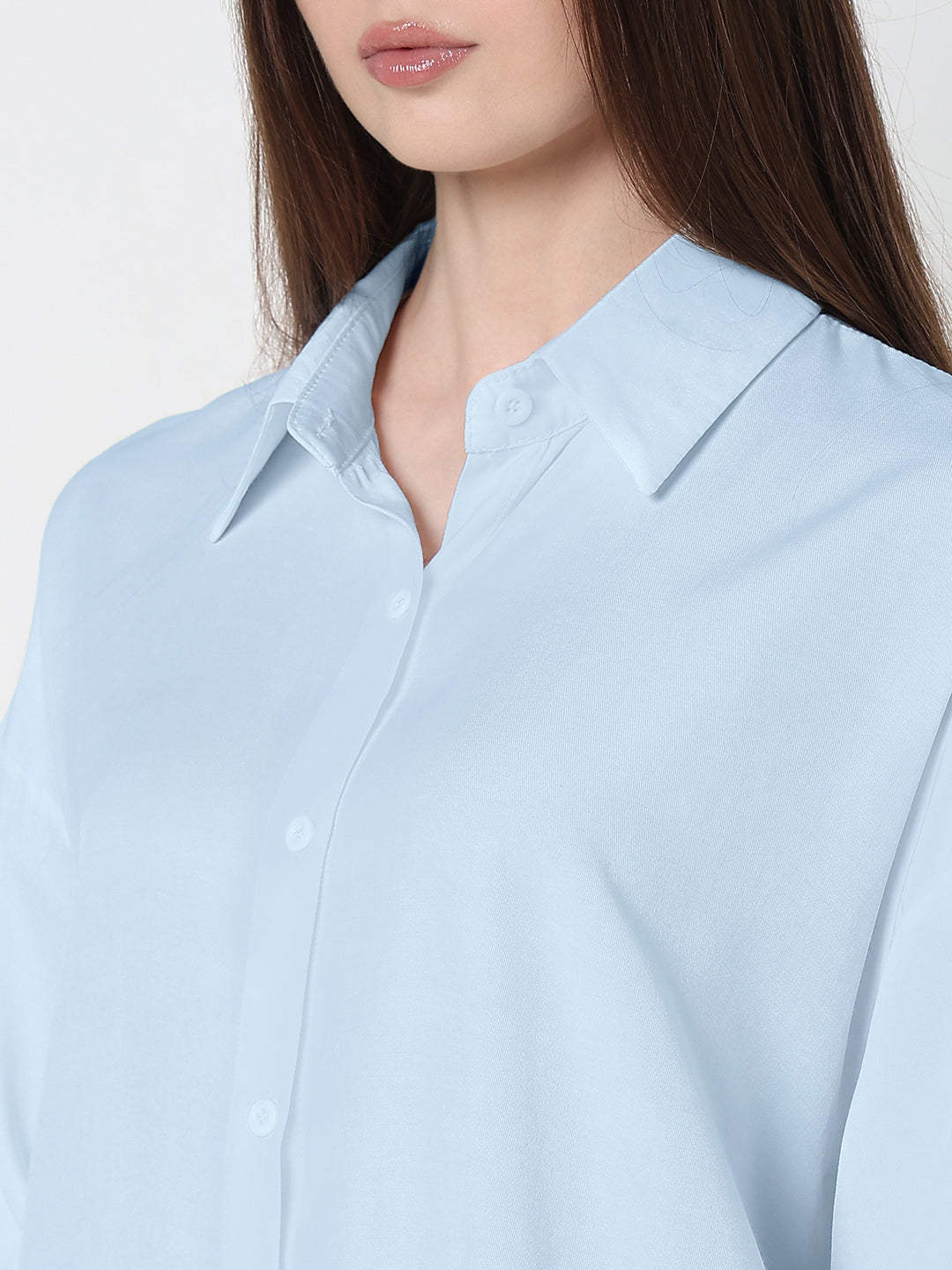 Women's Blue Relaxed Fit Shirt