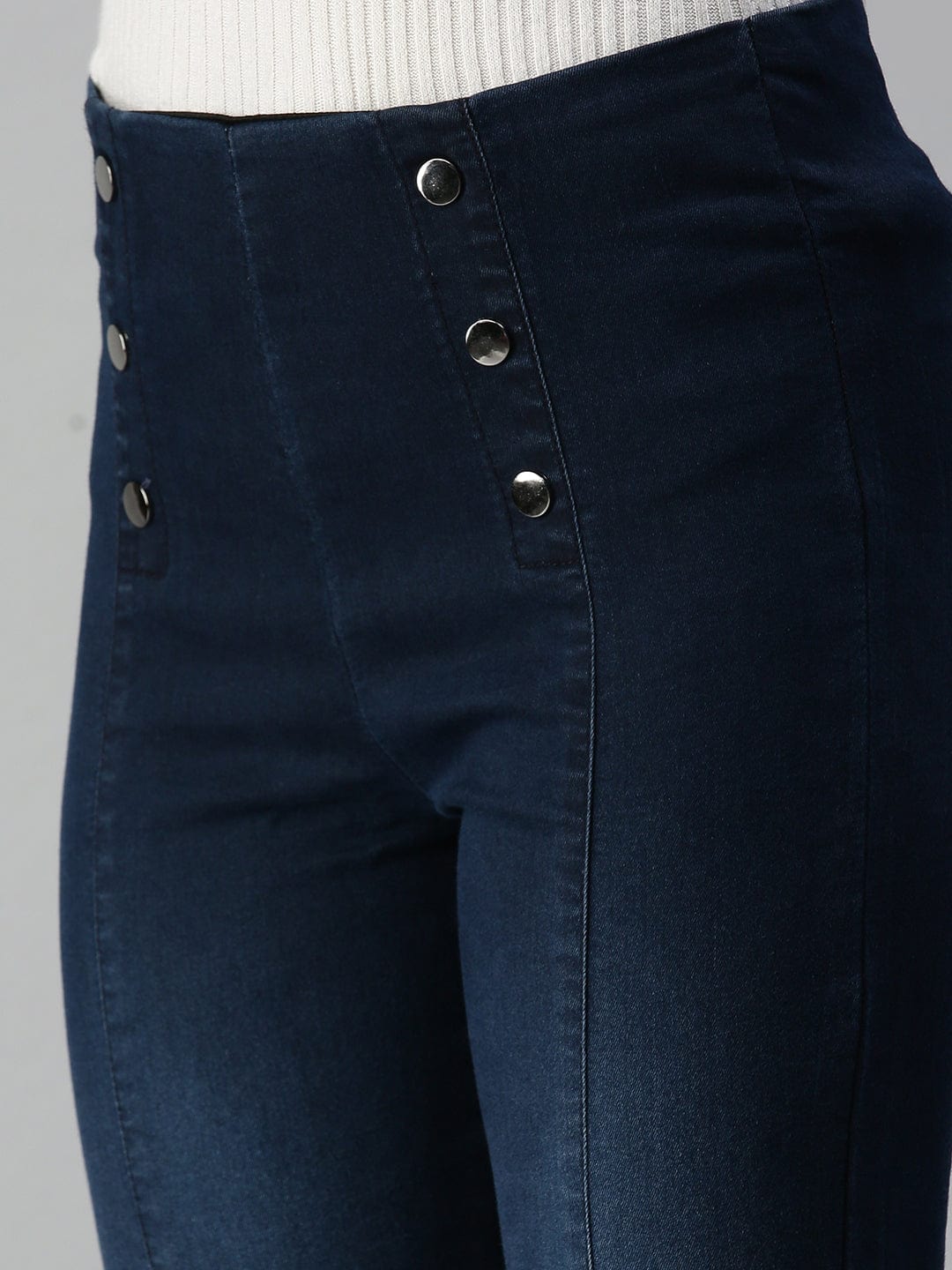 Blue Super Skinny Fit High-Rise Light Fade Stretchable Jeans