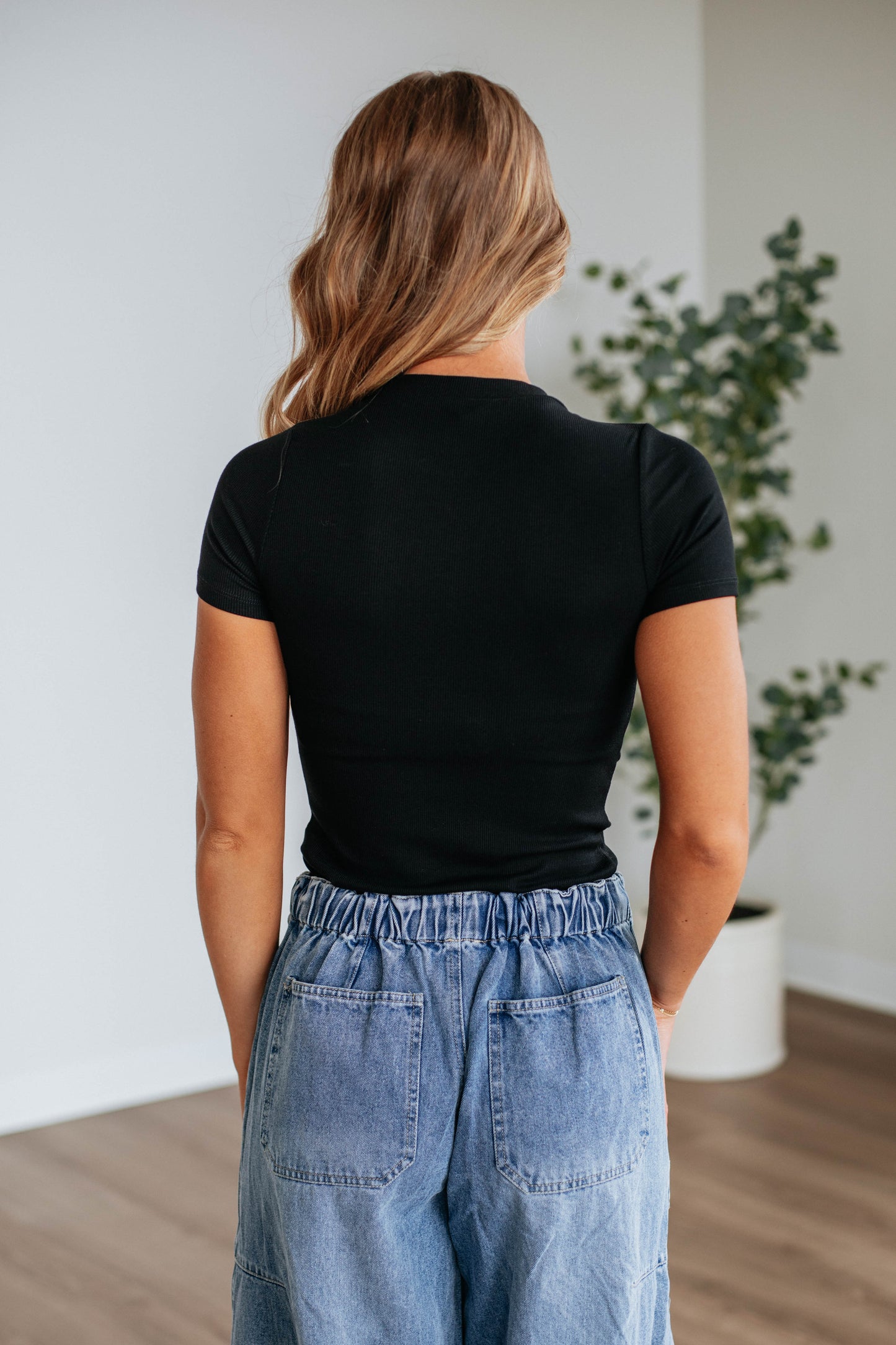Rory Ribbed Top - Black