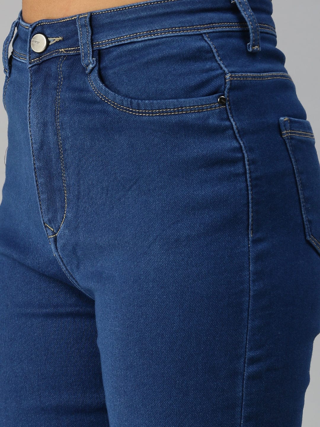 Blue Wide Leg High-Rise Stretchable Jeans
