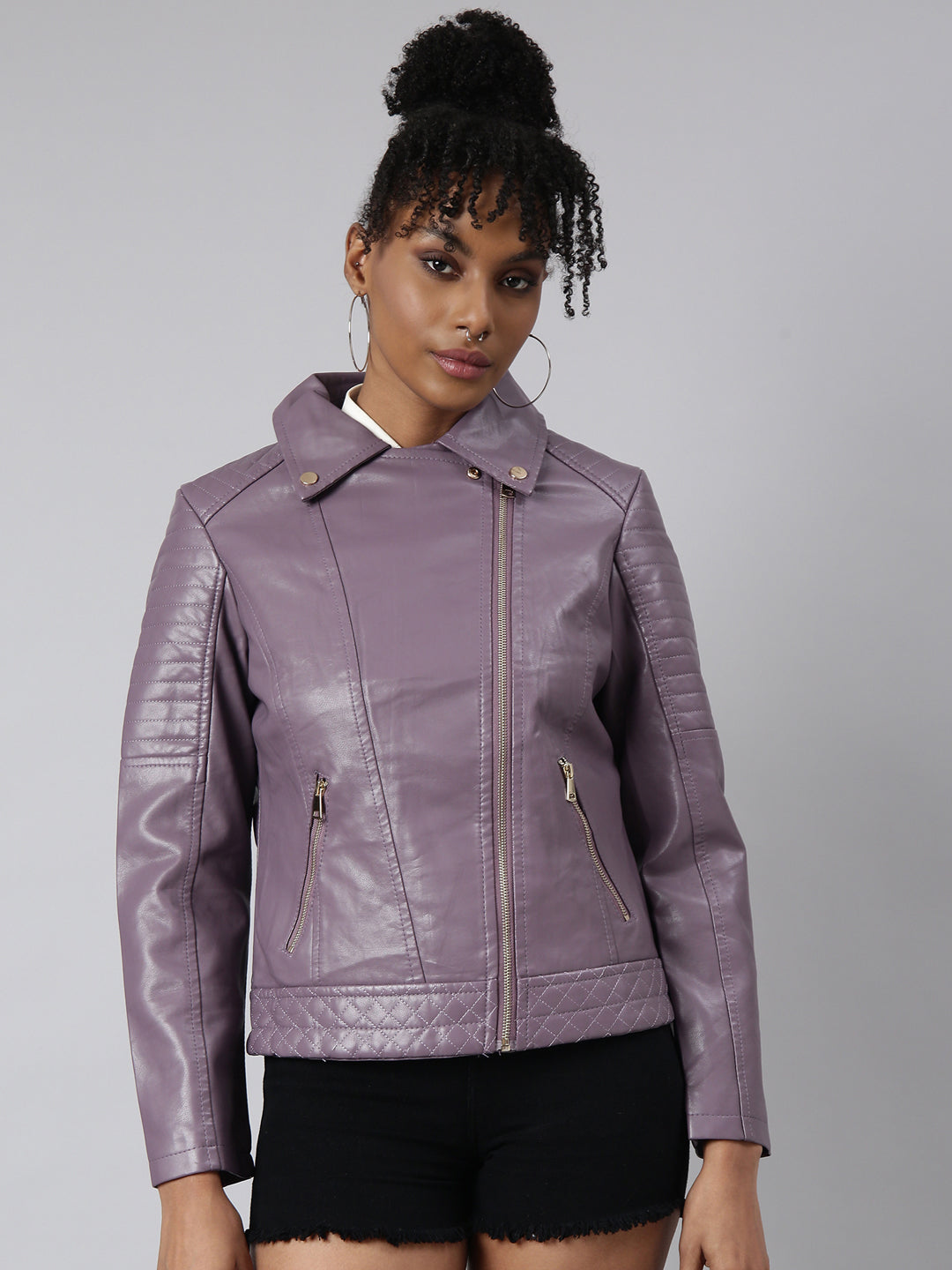 Lavender Biker Jacket