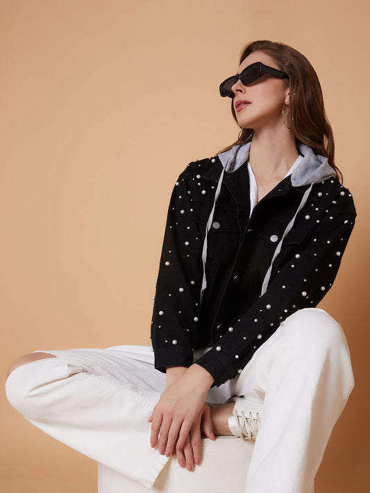 Black Windcheater Longline Tailored Jacket
