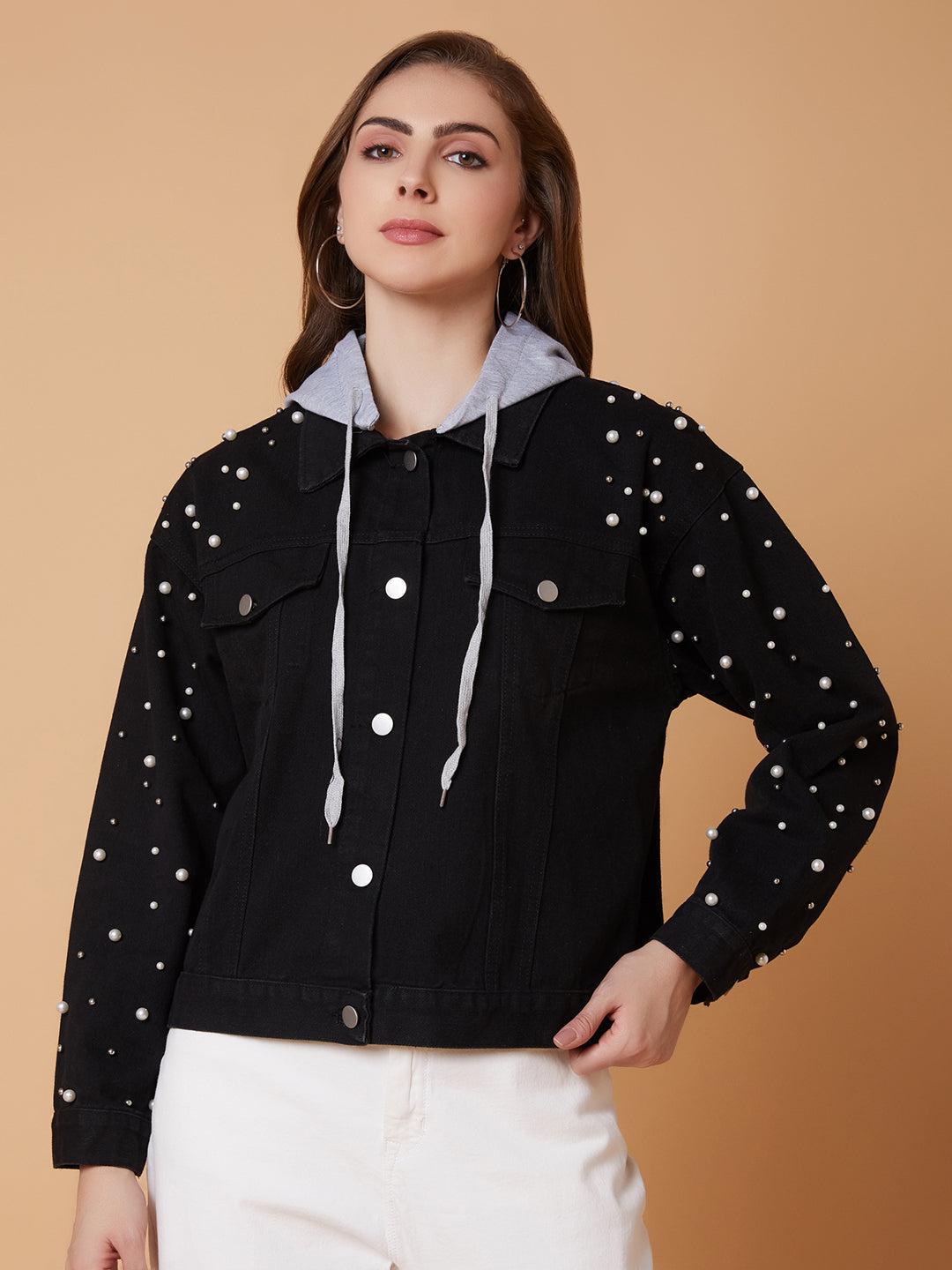 Black Windcheater Longline Tailored Jacket