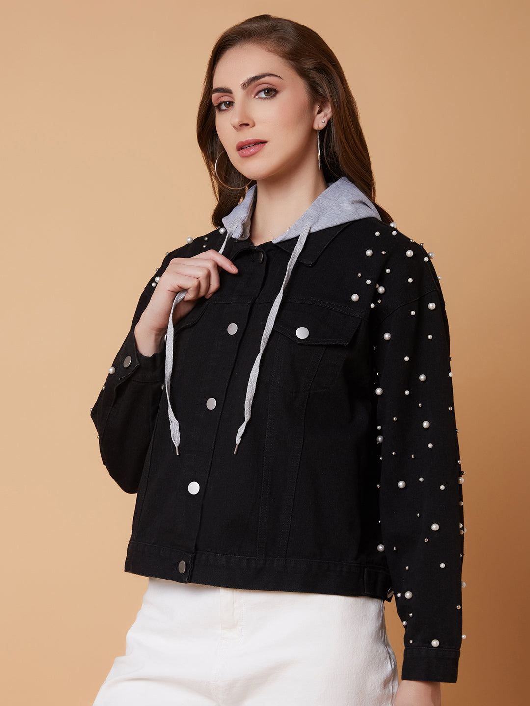 Black Windcheater Longline Tailored Jacket