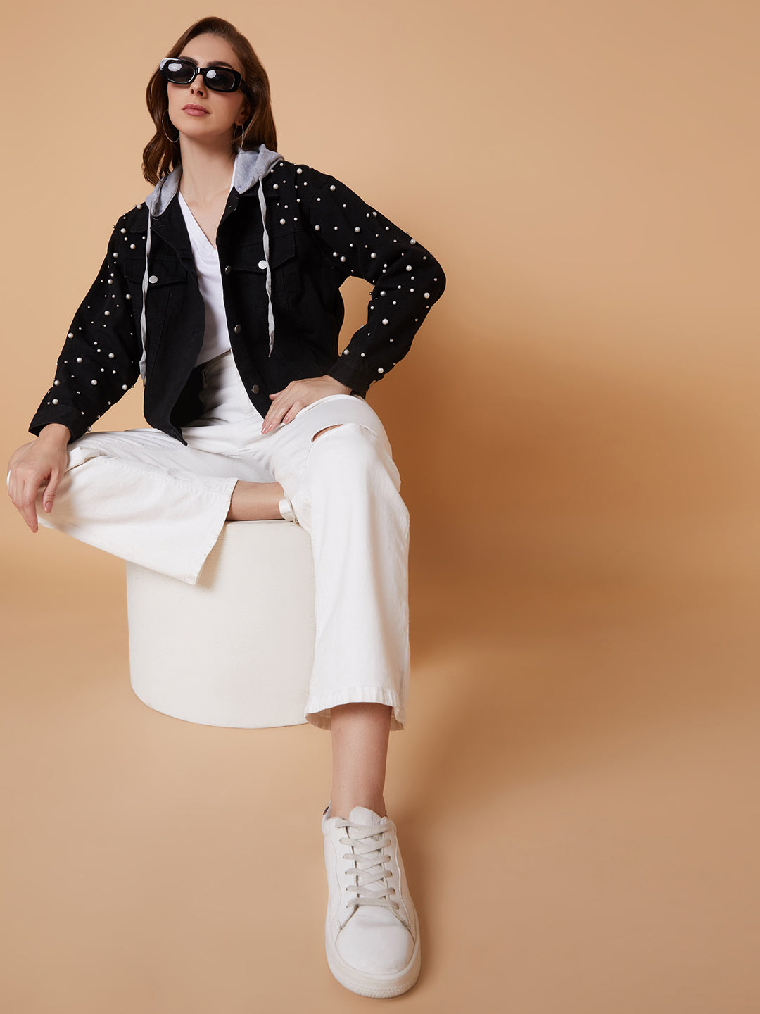 Black Windcheater Longline Tailored Jacket