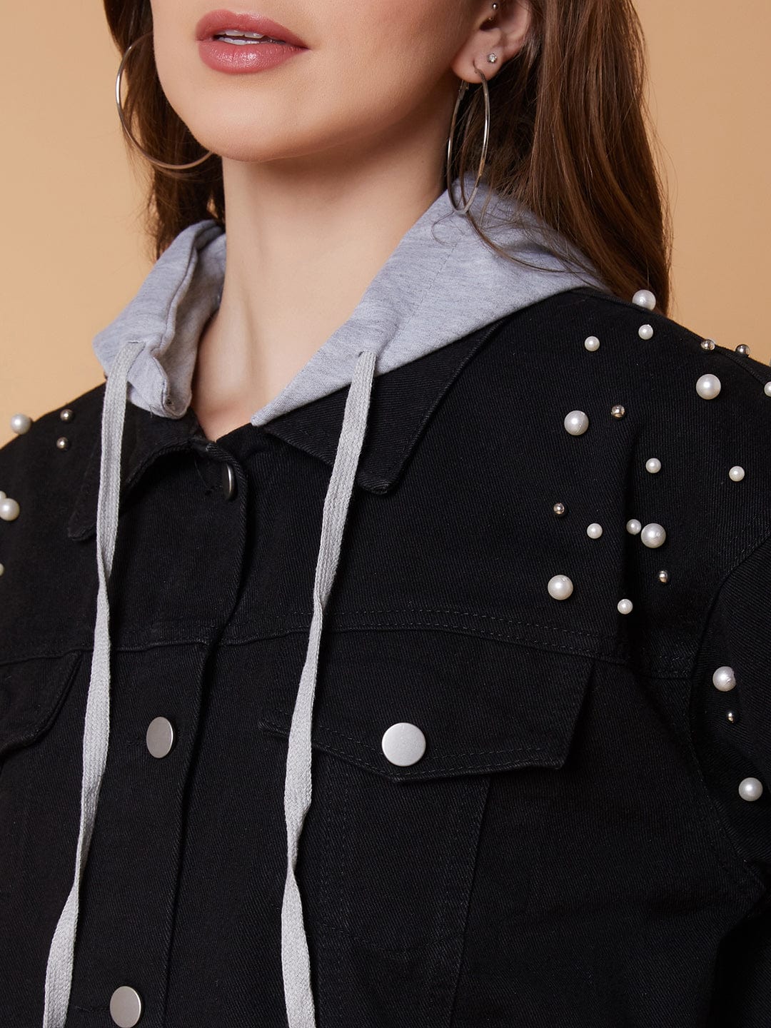 Black Windcheater Longline Tailored Jacket