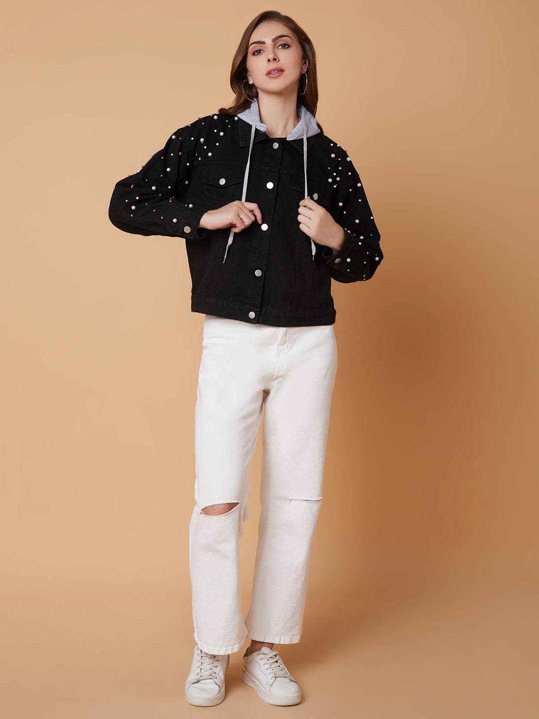 Black Windcheater Longline Tailored Jacket