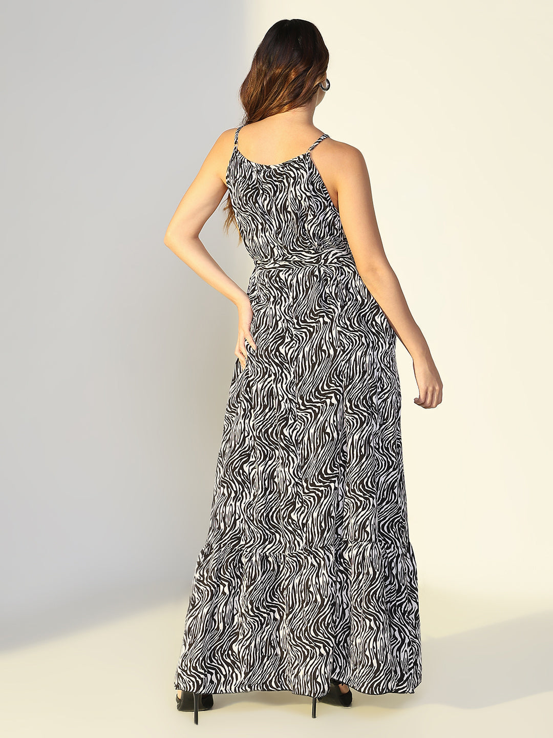 Animal Print Black Maxi Dress