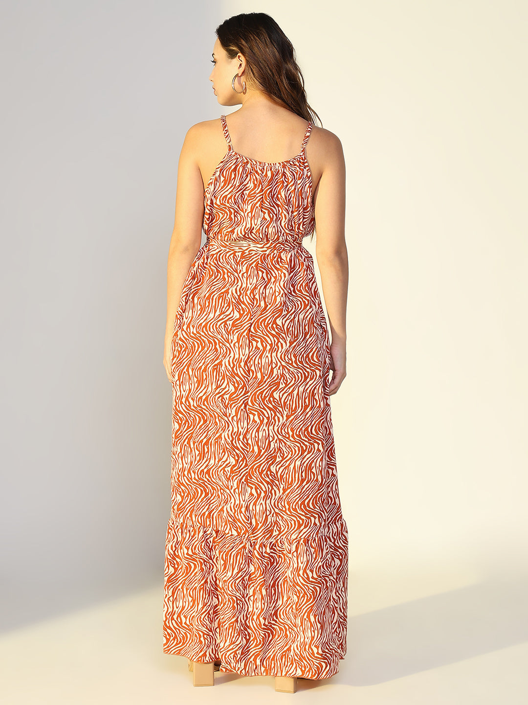 Animal Print Rust Maxi Dress
