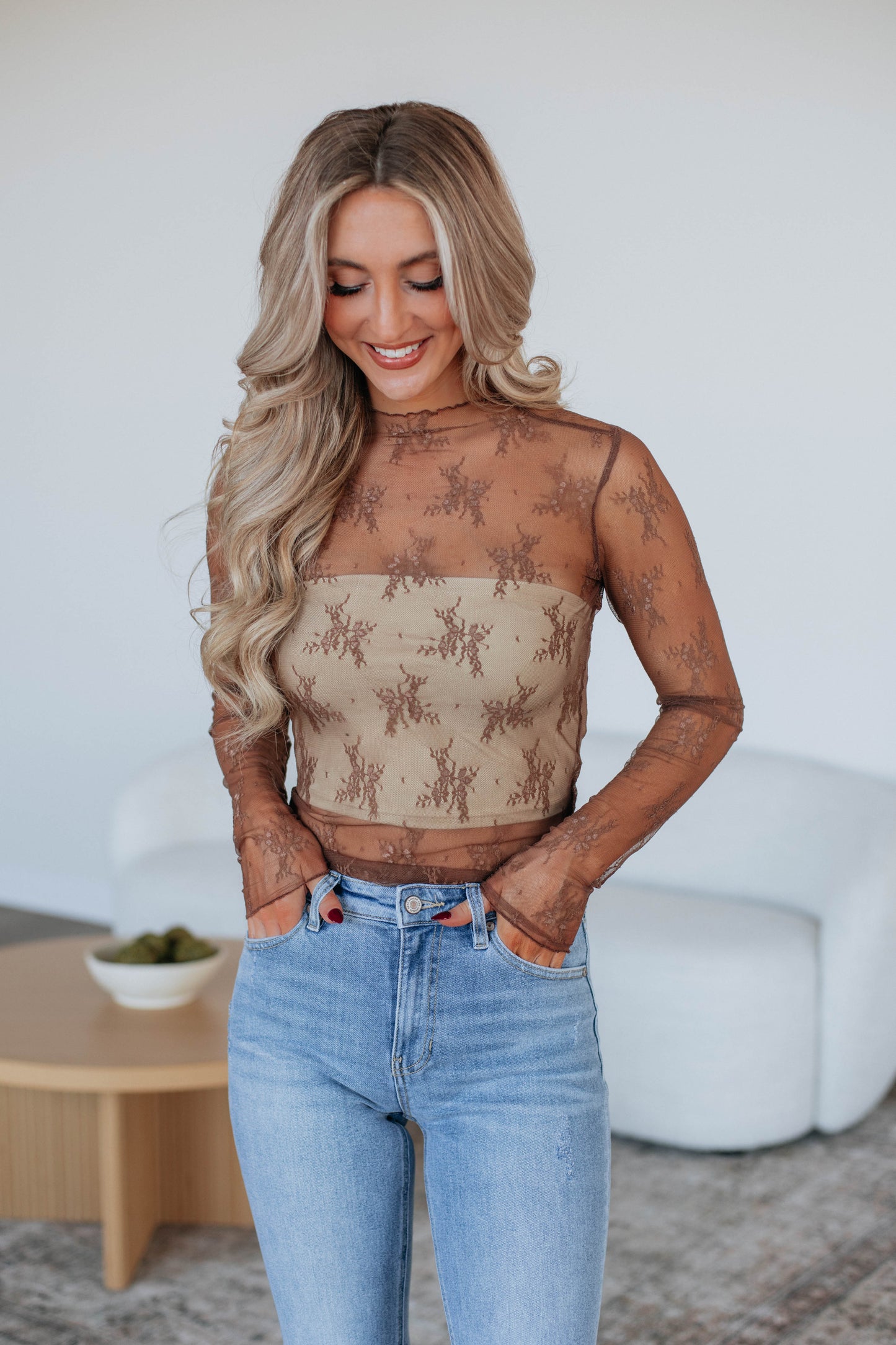 Asa Lace Top - Mocha