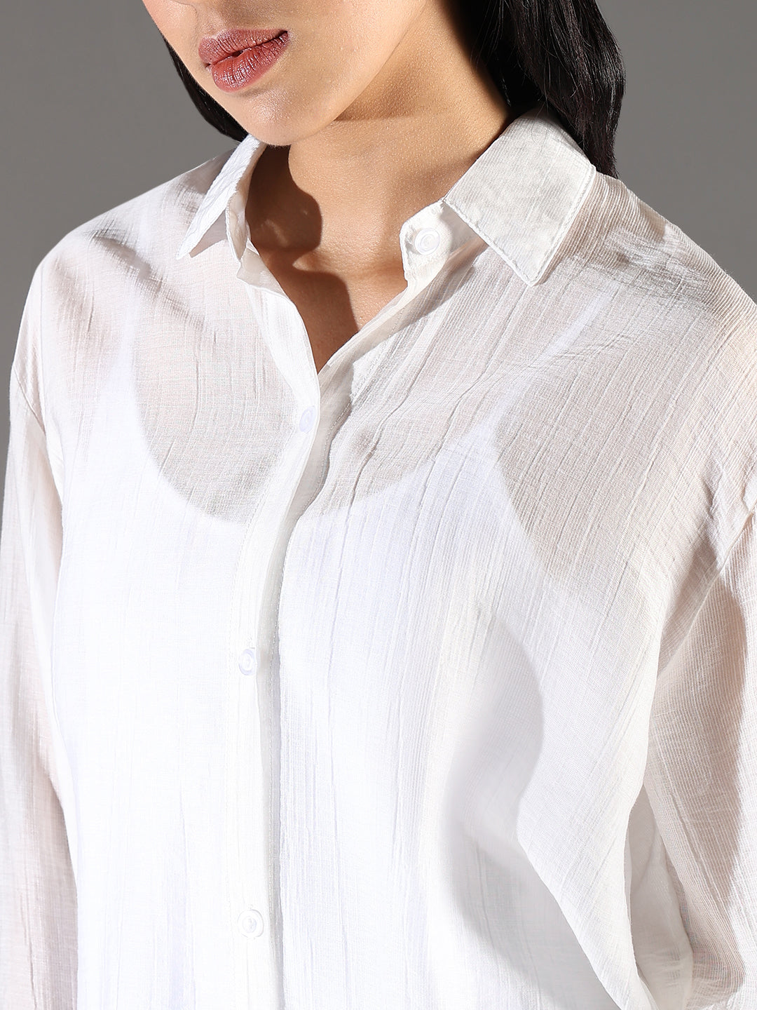 White Shirt Collar Shirt Dress