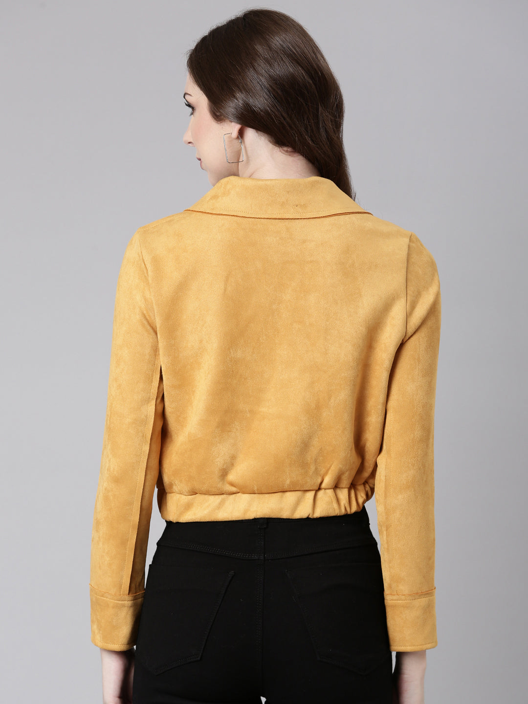 Mustard Crop Tailored Jacket