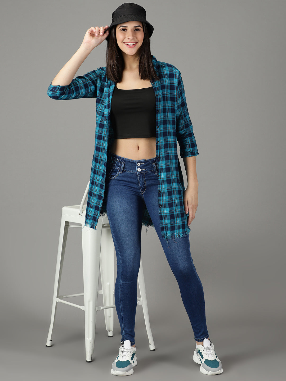 Solid Navy Blue Skinny Fit Jeans