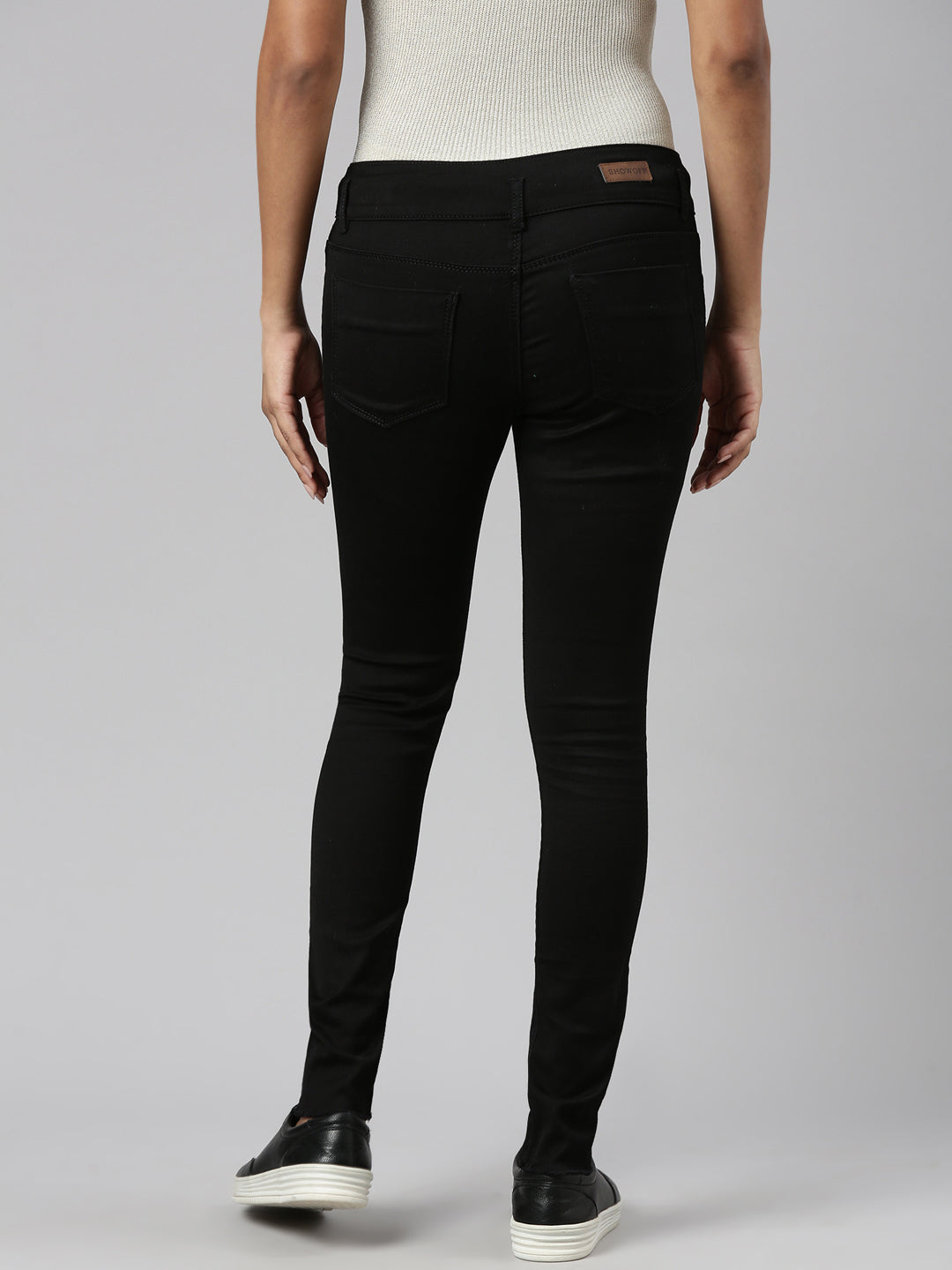 Black Jean Slim Fit Mid-Rise Stretchable Jeans