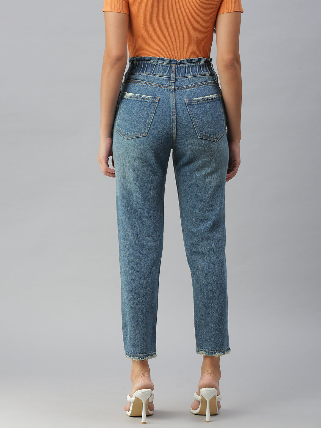 Blue High-Rise Jeans