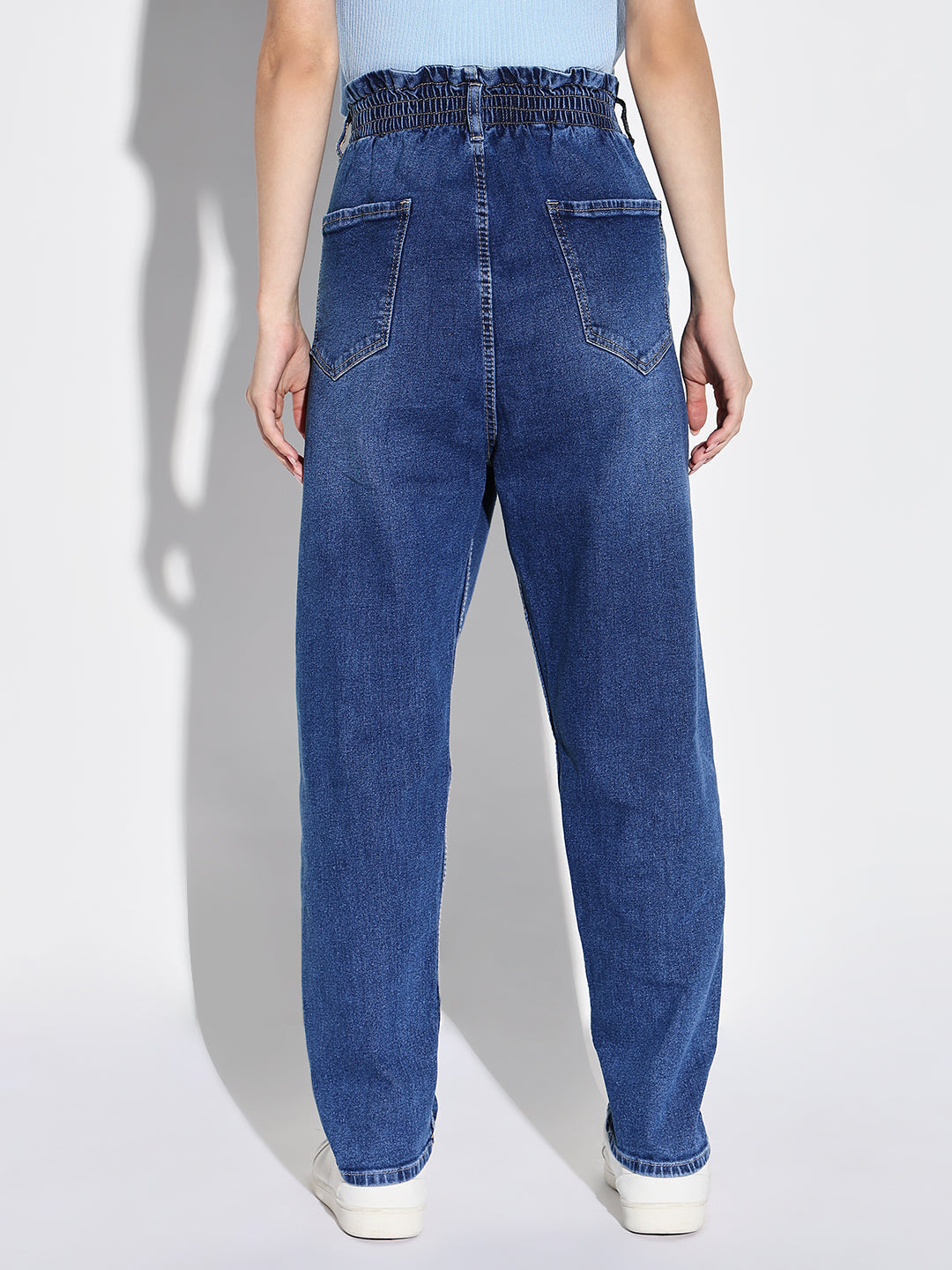Blue Cotton Comfort Light Fade Acid Wash Stretchable Jeans