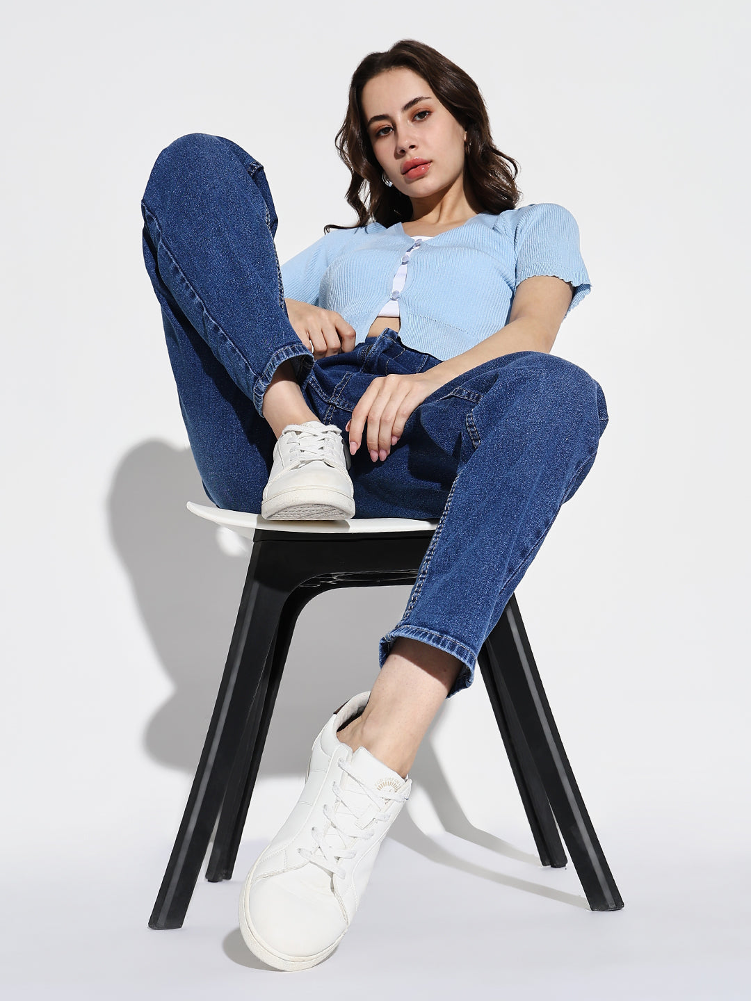 Blue Cotton Comfort Light Fade Acid Wash Stretchable Jeans