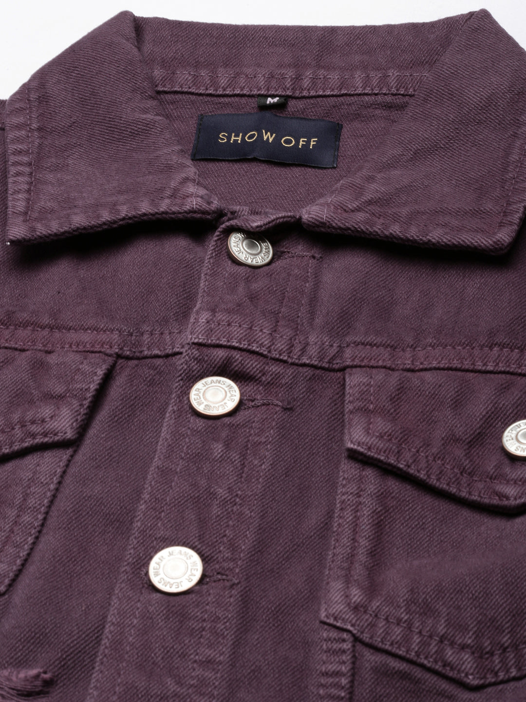 Women's Purple Crop Denim Jacket
