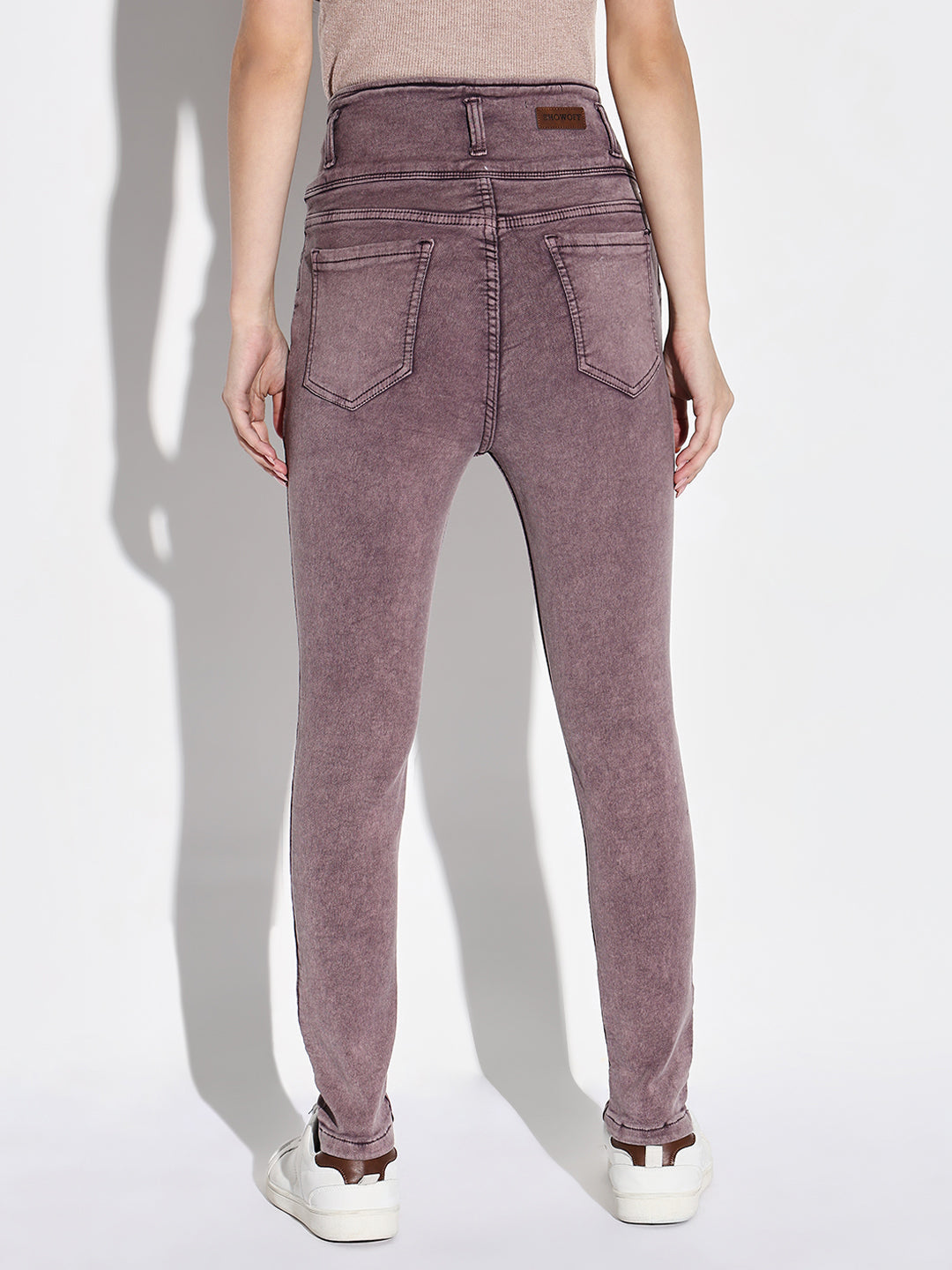 Purple Comfort Slim Fit Light Fade Acid Wash Jeans