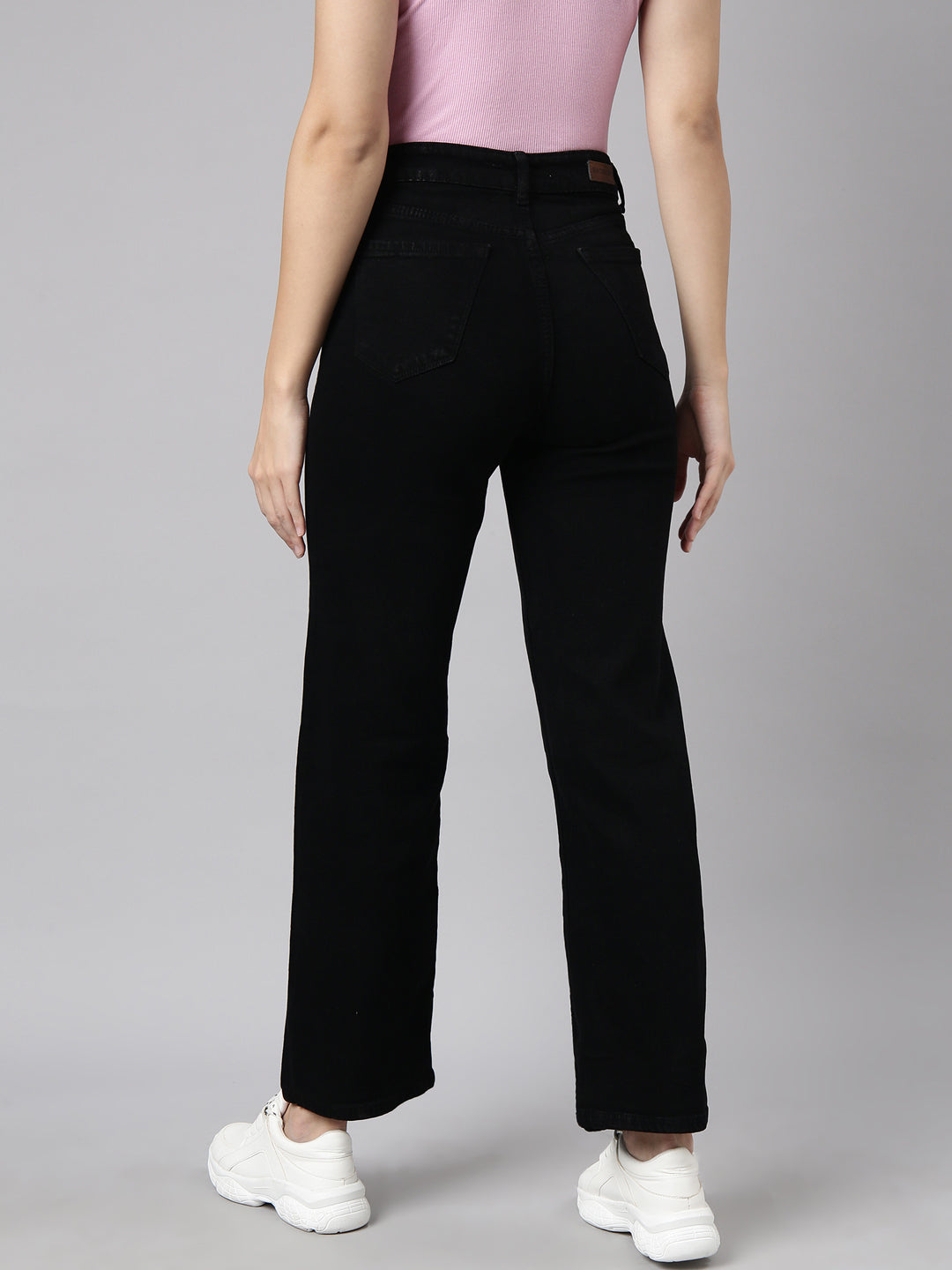Black Straight Fit Stretchable Jeans
