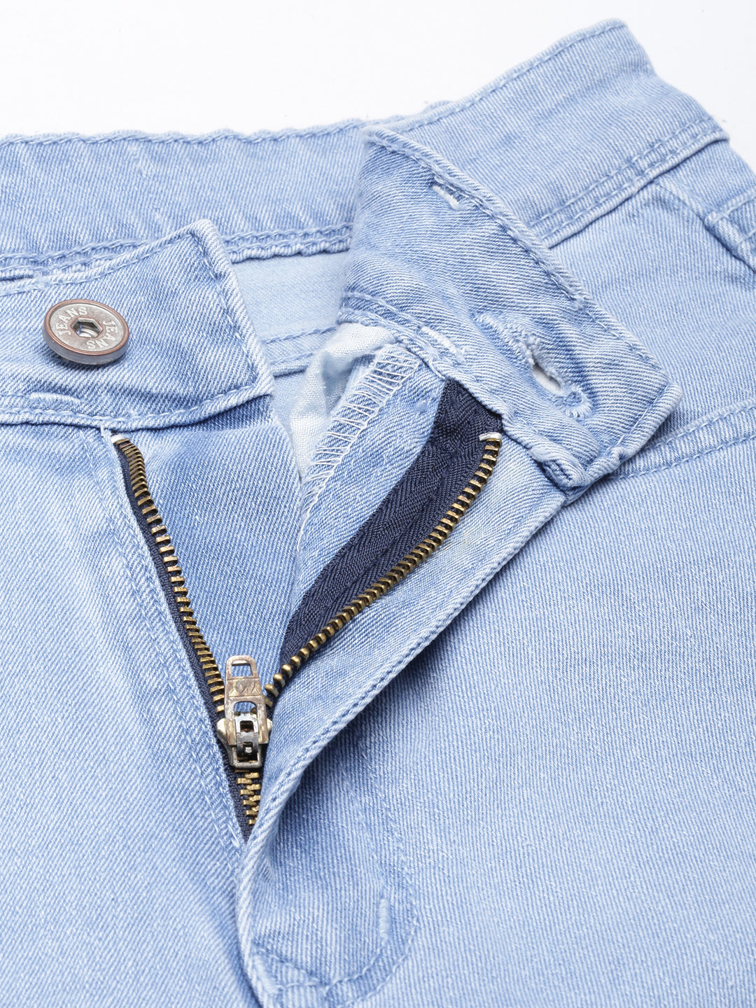 Blue Straight Fit Mid-Rise Light Fade Stretchable Jeans