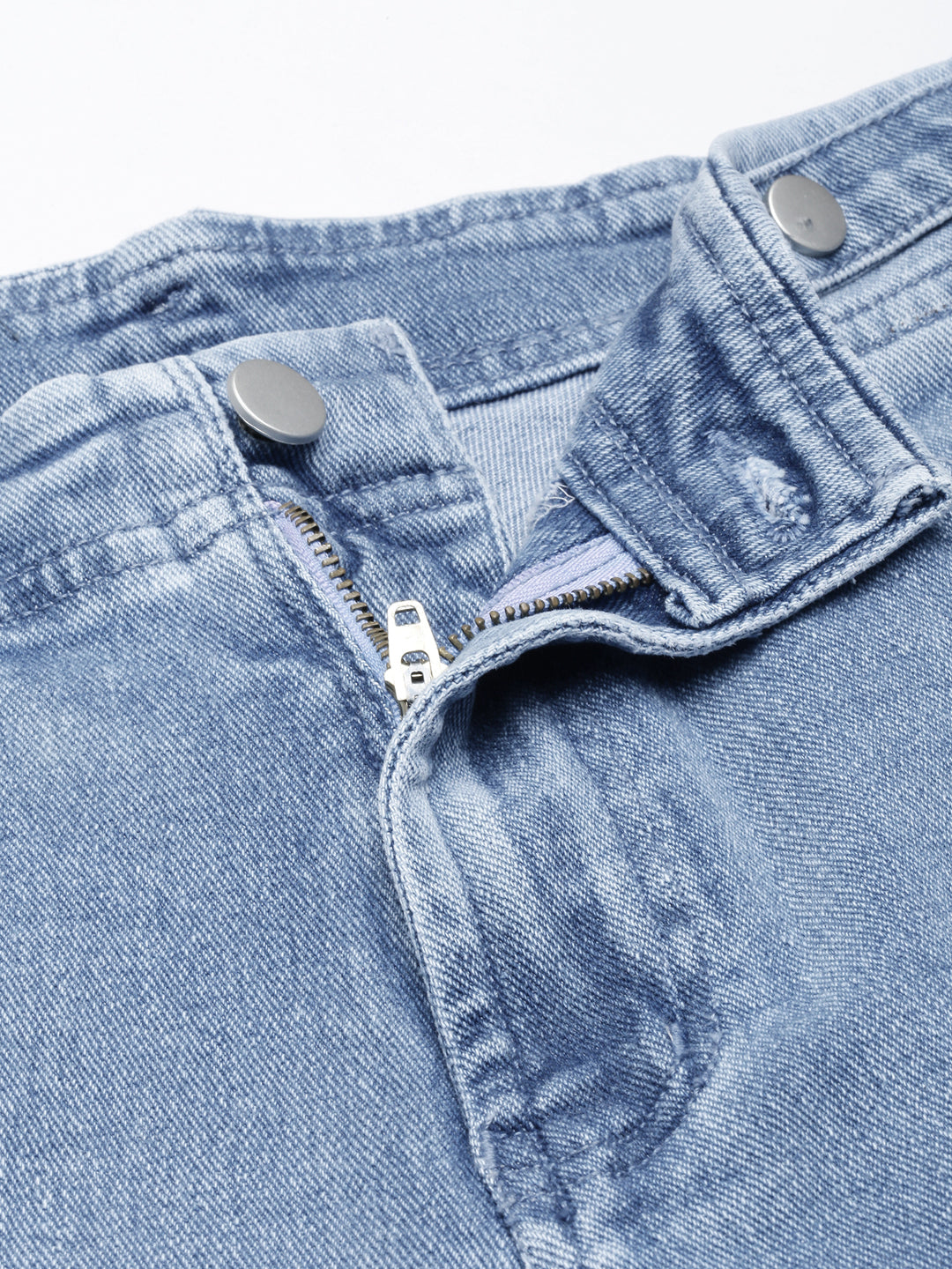 Blue Straight Fit Light Fade Stretchable Jeans