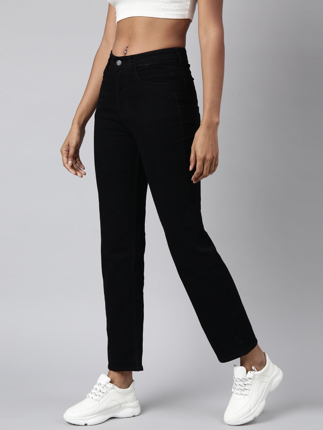 Black Straight Fit Jeans