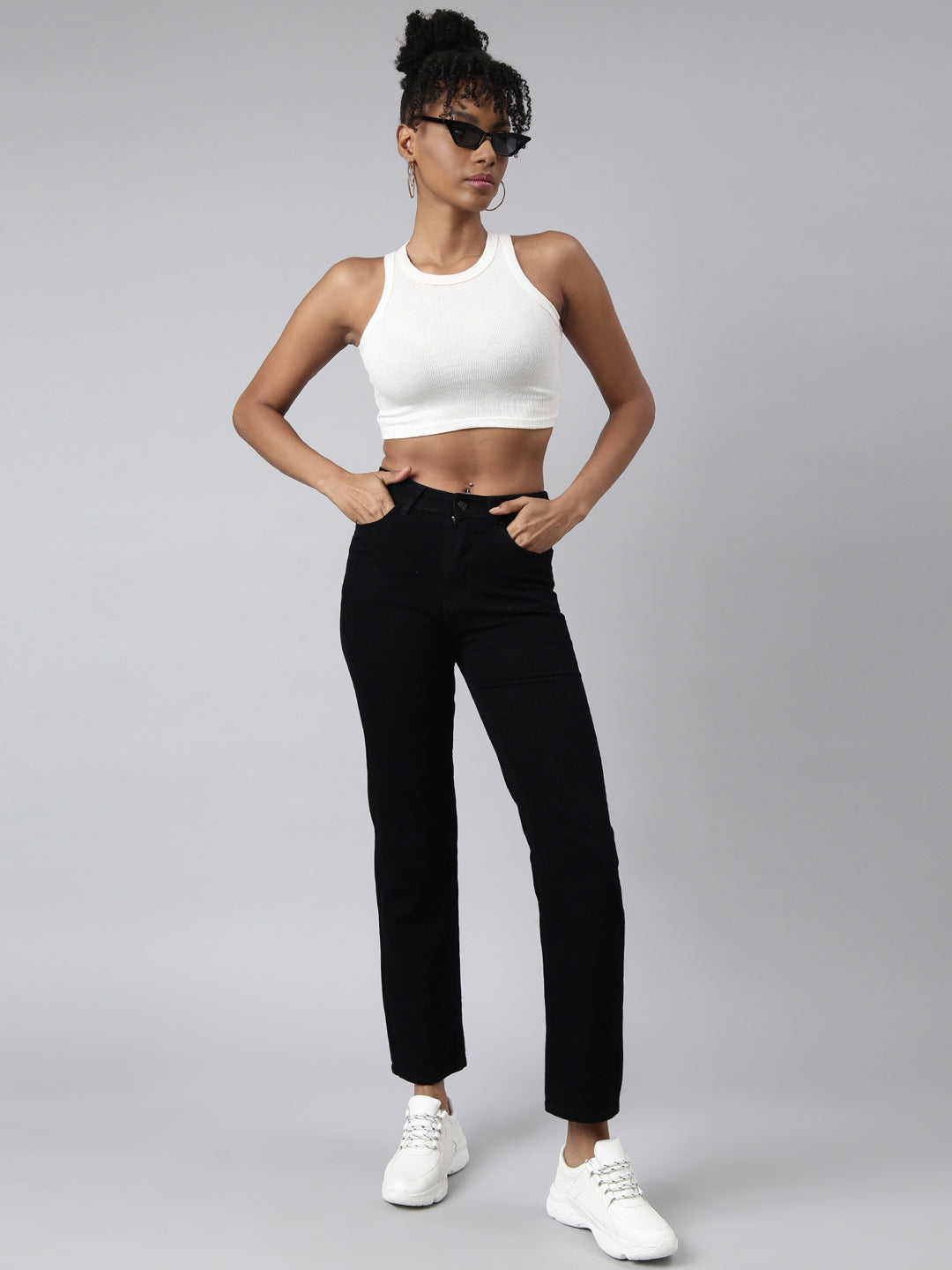 Black Straight Fit Jeans