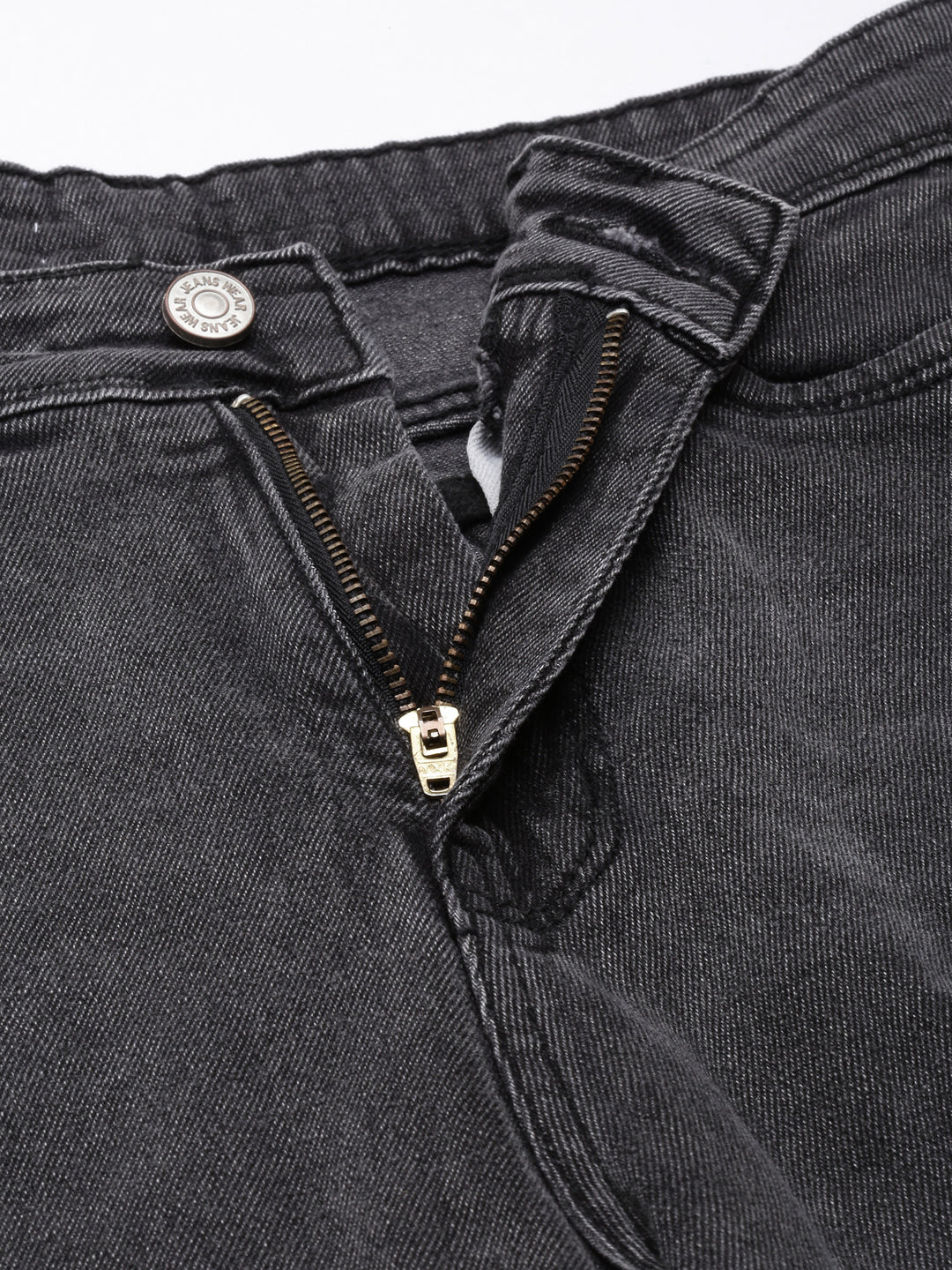 Grey Straight Fit Light Fade Jeans