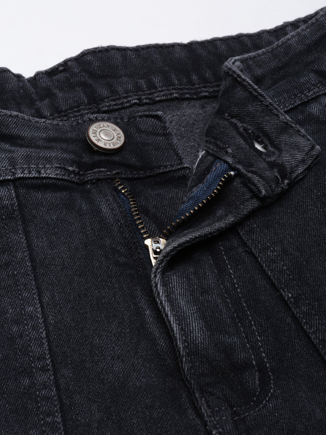 Charcoal Straight Fit Light Fade Cargo Jeans