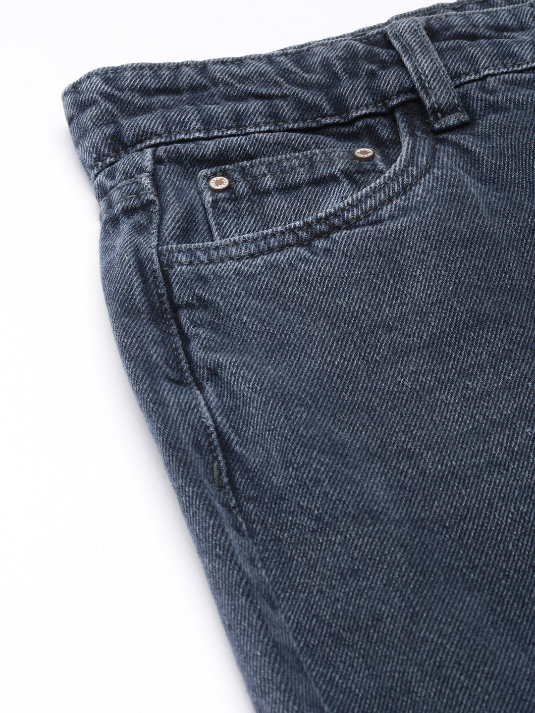 Women's Navy Blue Straight Fit Light Fade Denim Jeans
