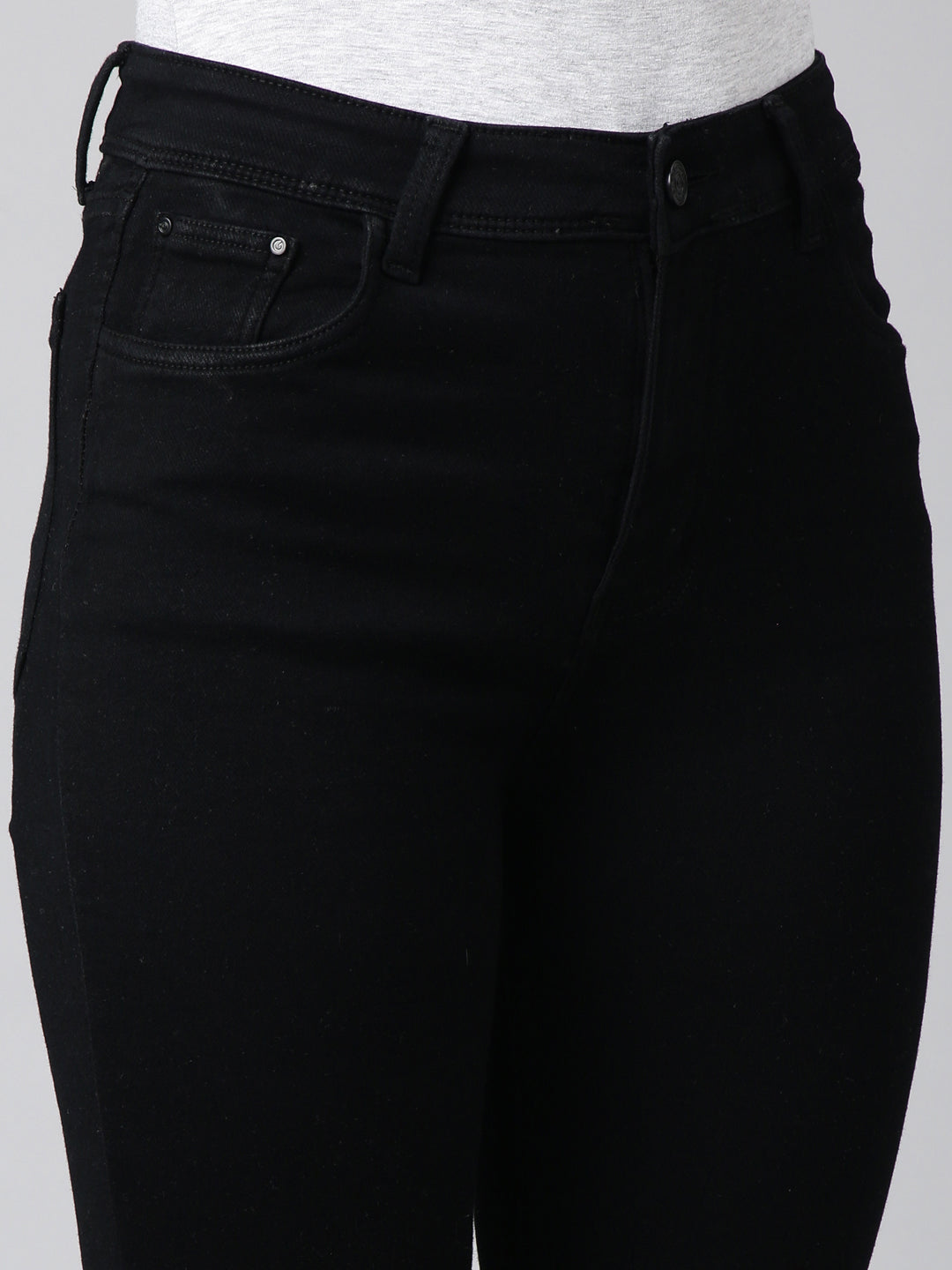 Black Bootcut Stretchable Denim Jeans