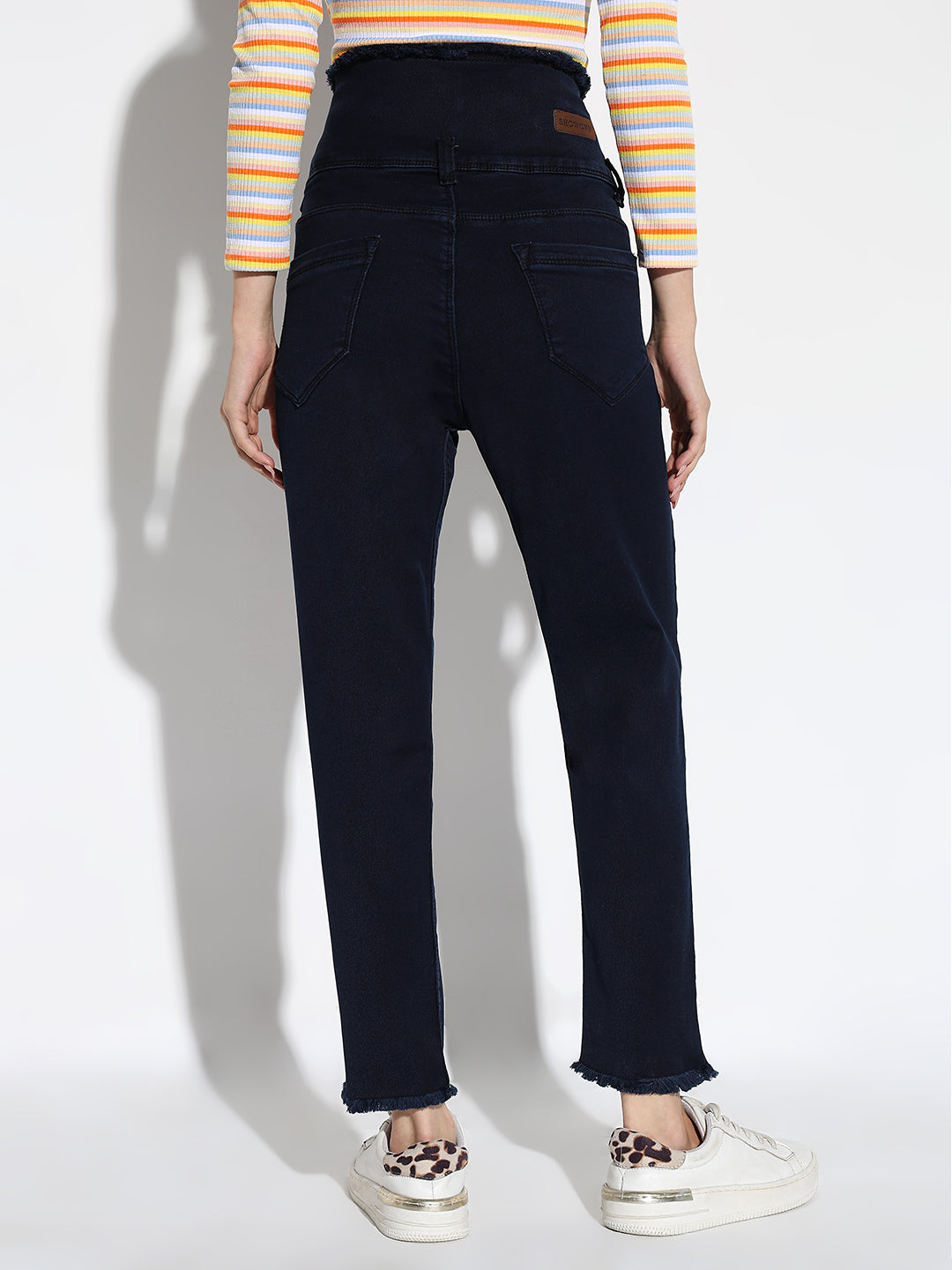 Navy Blue Comfort Slim Fit High-Rise Stretchable Jeans