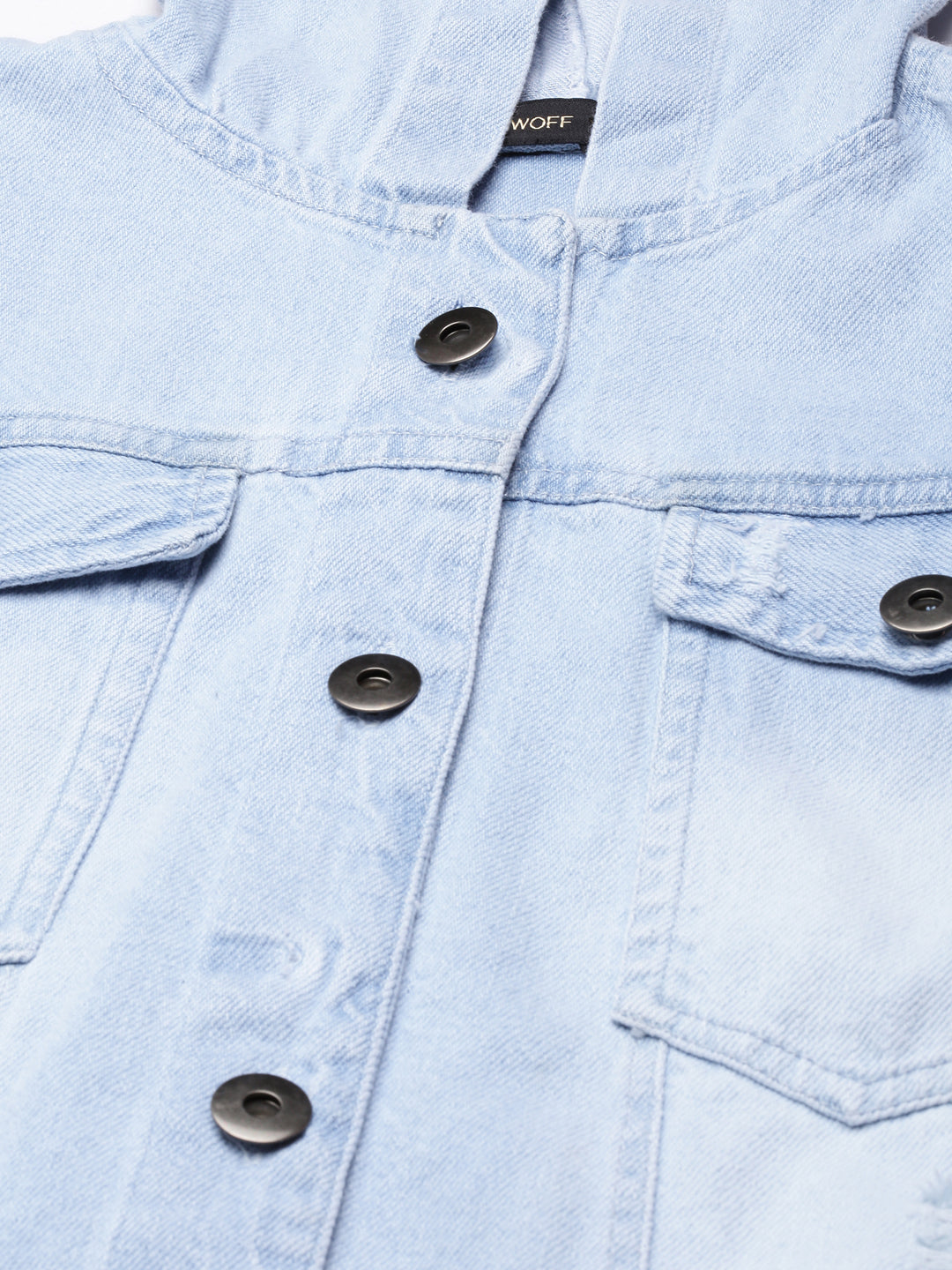 Blue Hooded Denim Jacket