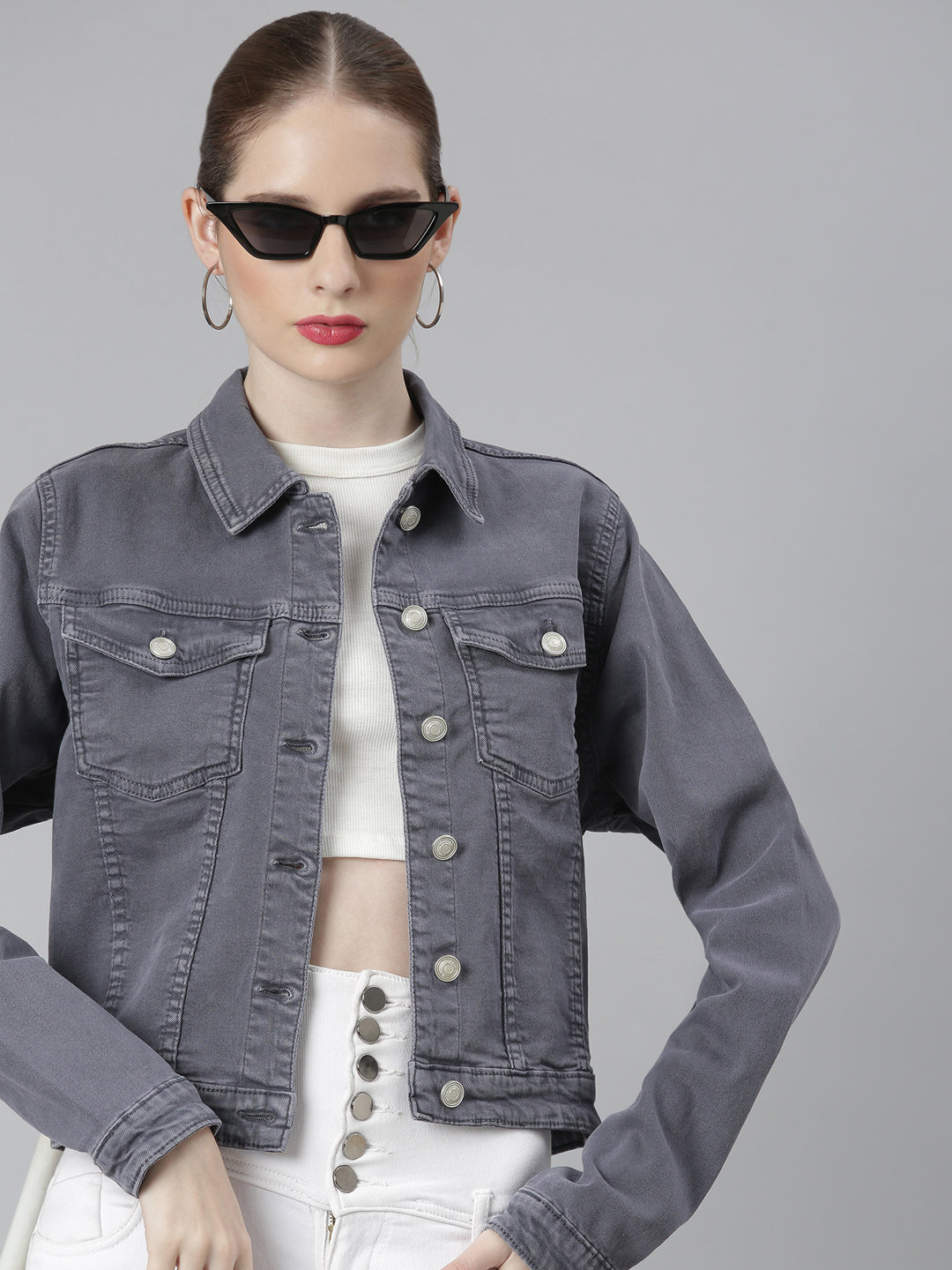 Grey Denim Jacket