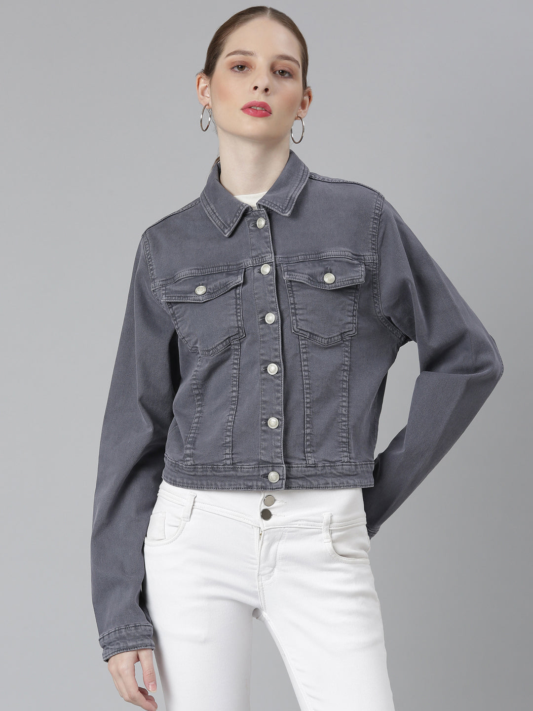 Grey Denim Jacket