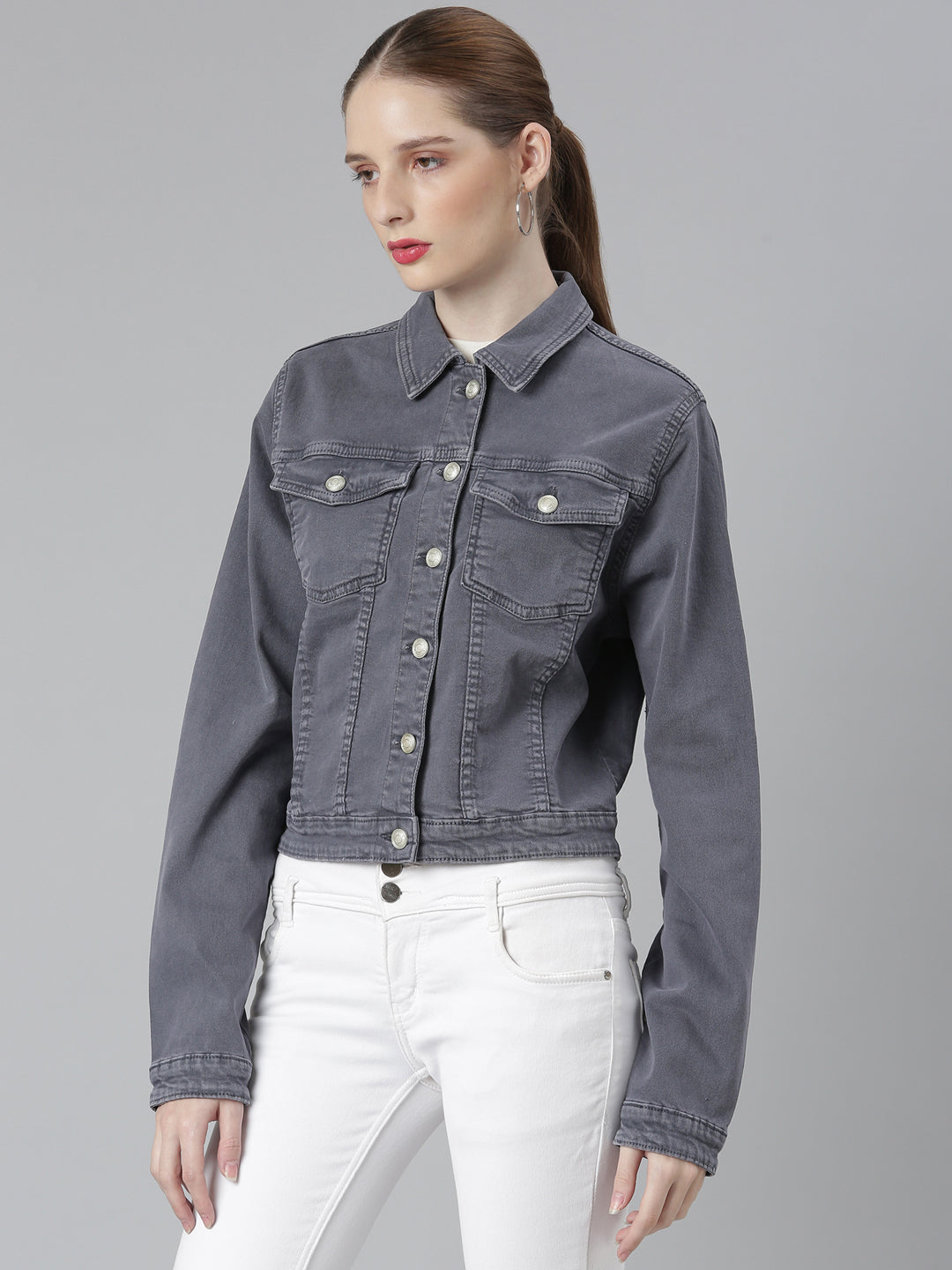 Grey Denim Jacket