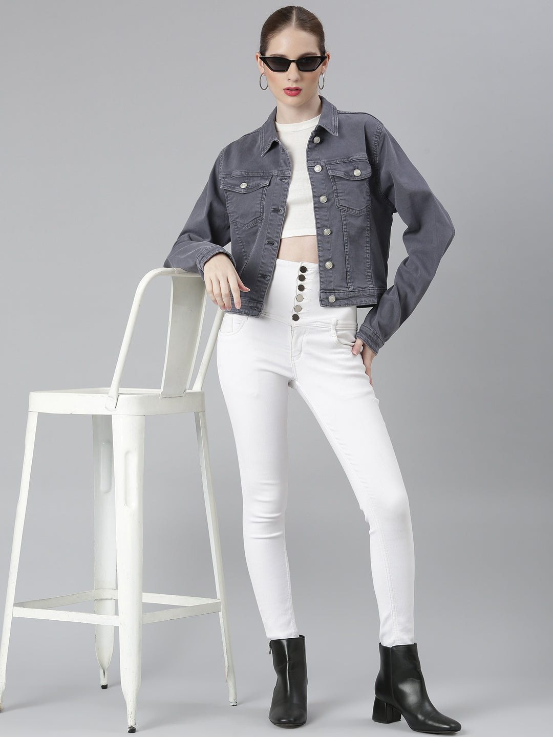 Grey Denim Jacket