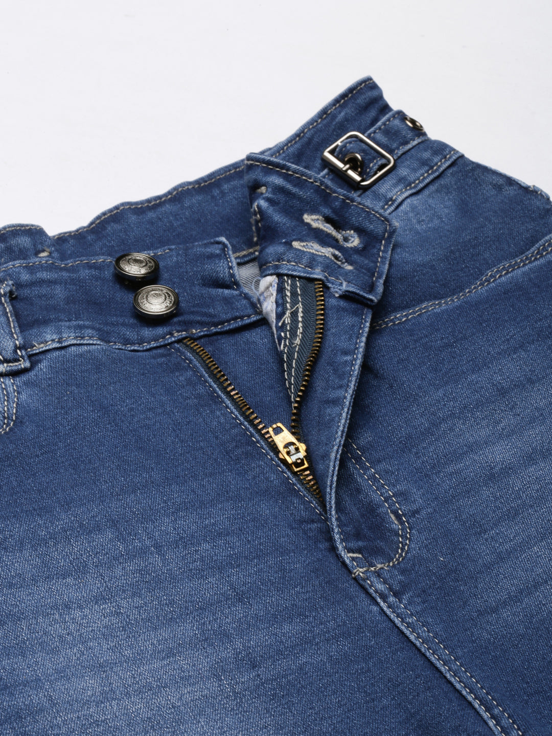 Blue Straight-Leg Jeans