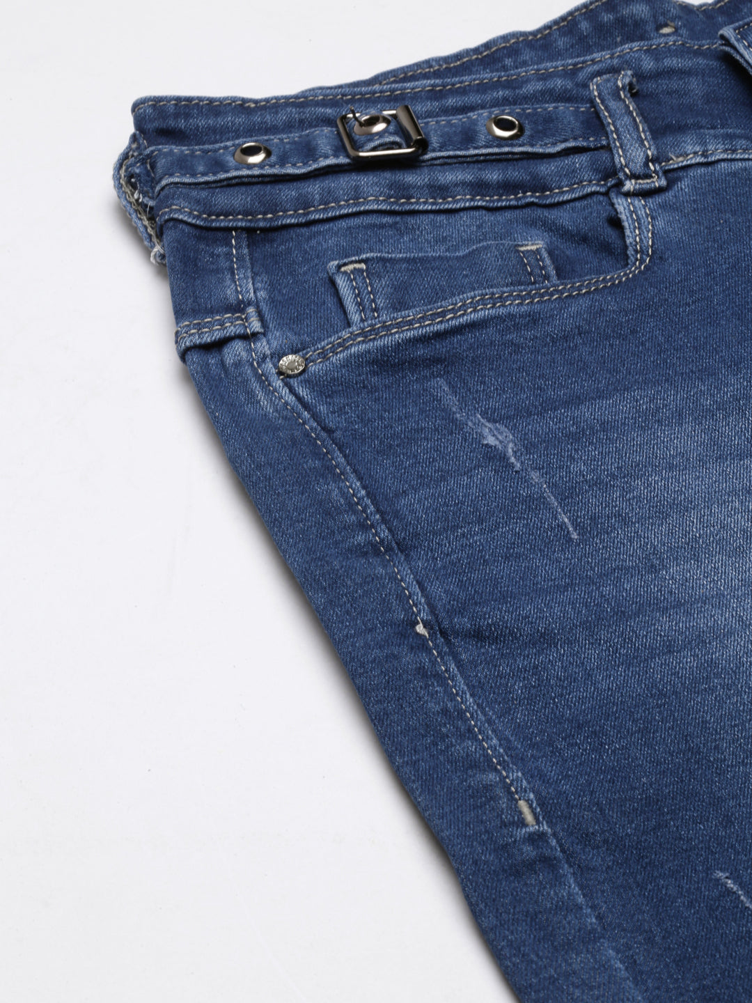 Blue Straight-Leg Jeans