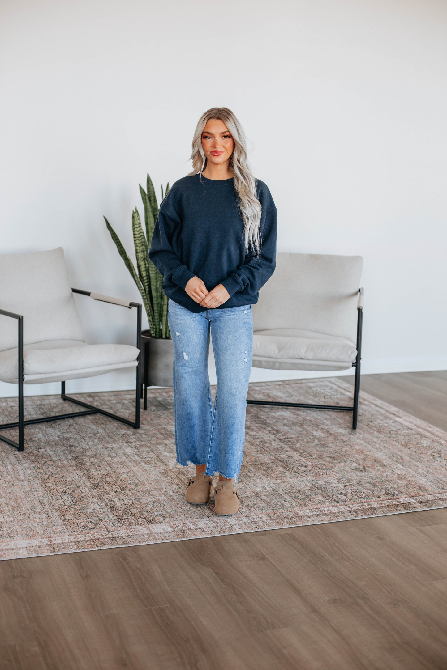 Jandi Lounge Crewneck - Navy