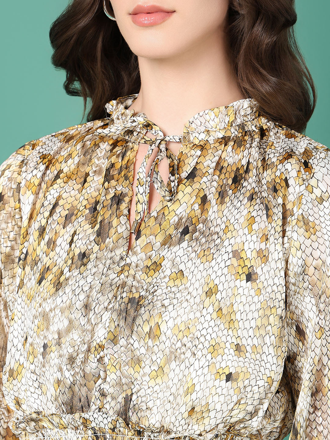 Yellow Floral Fit and Flare Dress