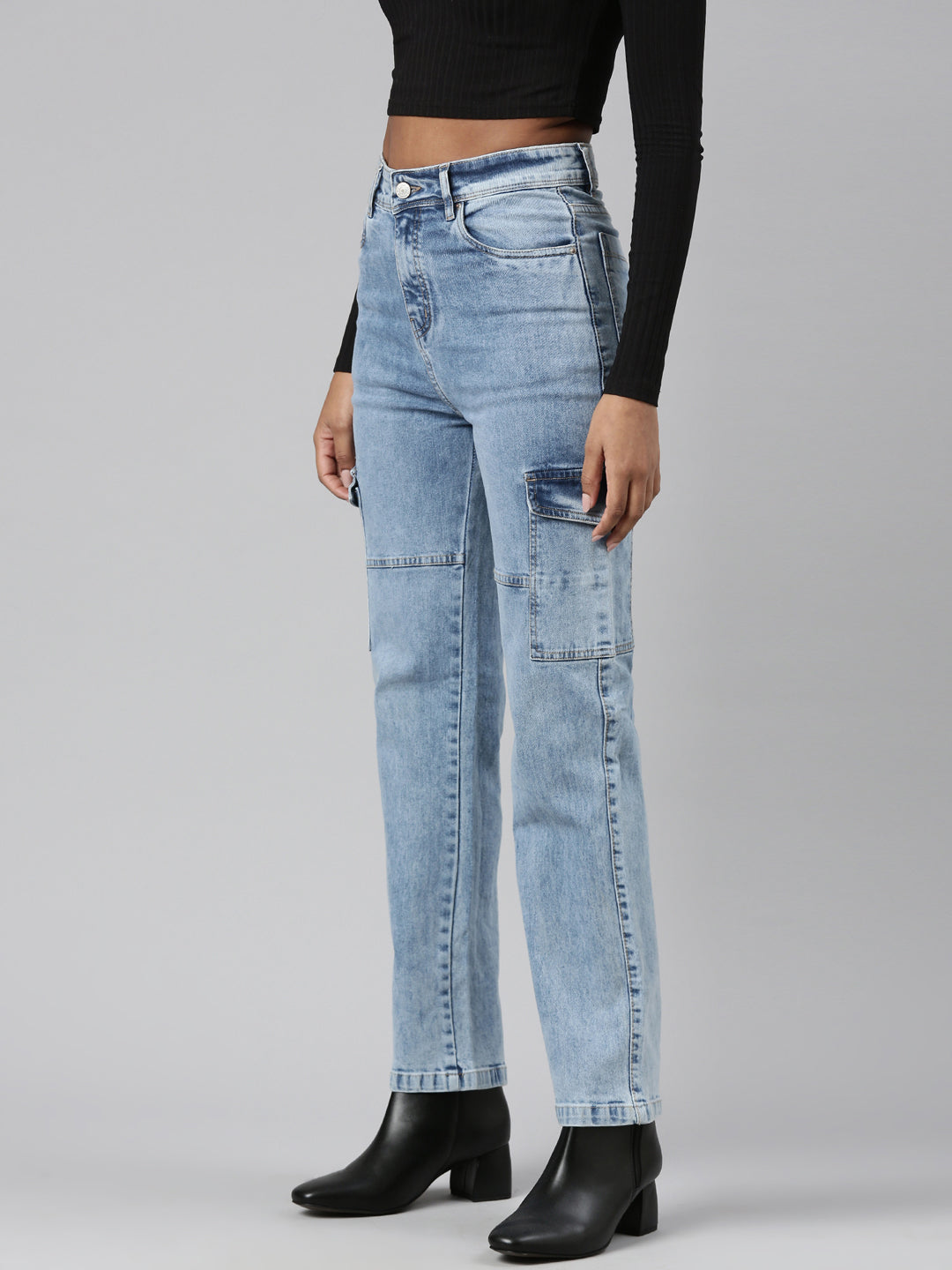 Blue Jean Straight Fit Mid