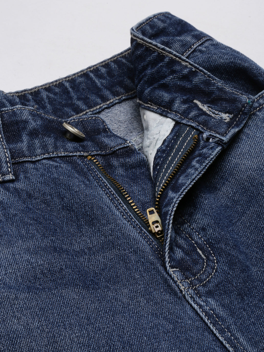 Blue Jean Straight Fit Light Fade Acid Wash Jeans