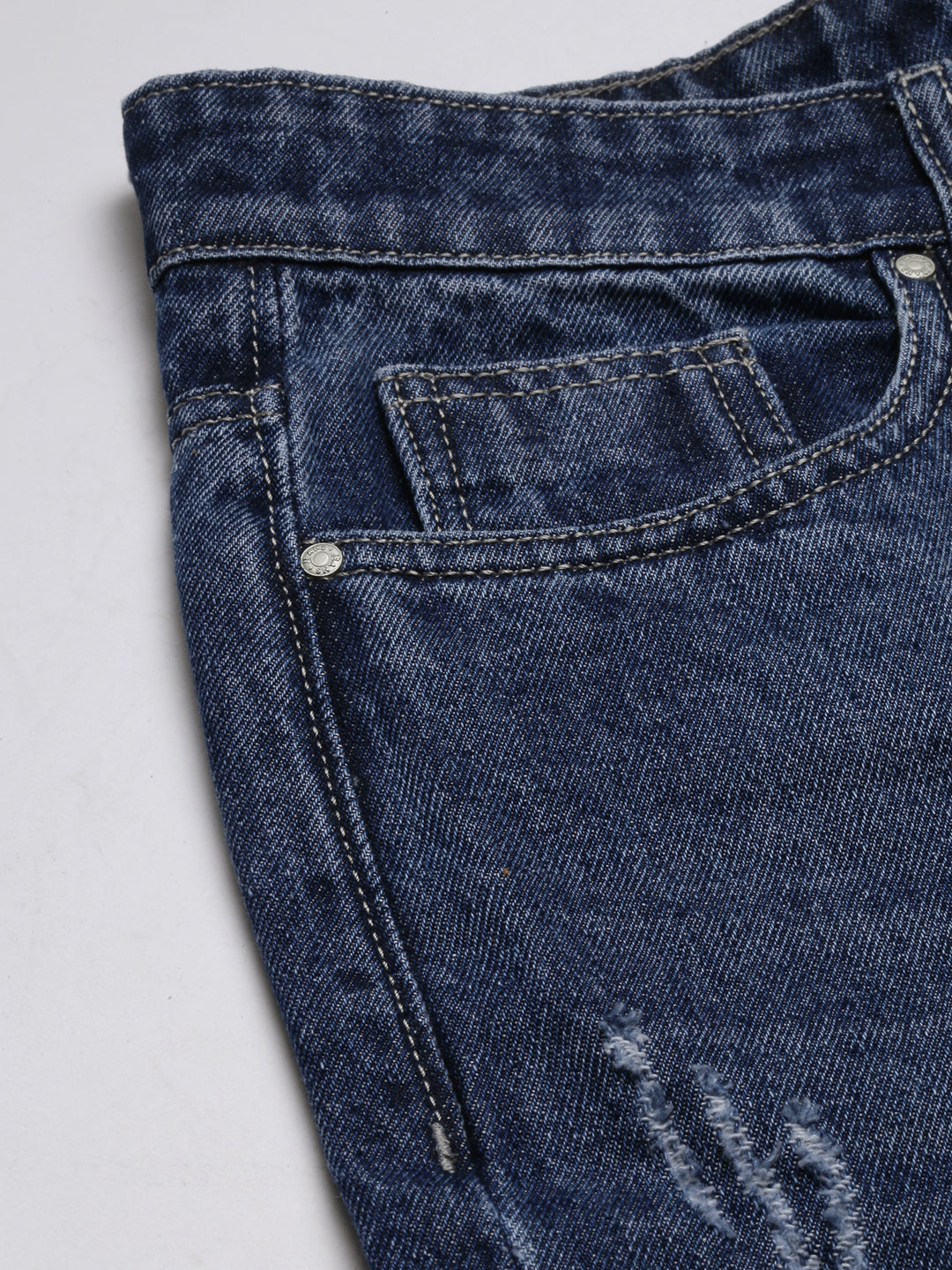 Blue Jean Straight Fit Light Fade Acid Wash Jeans