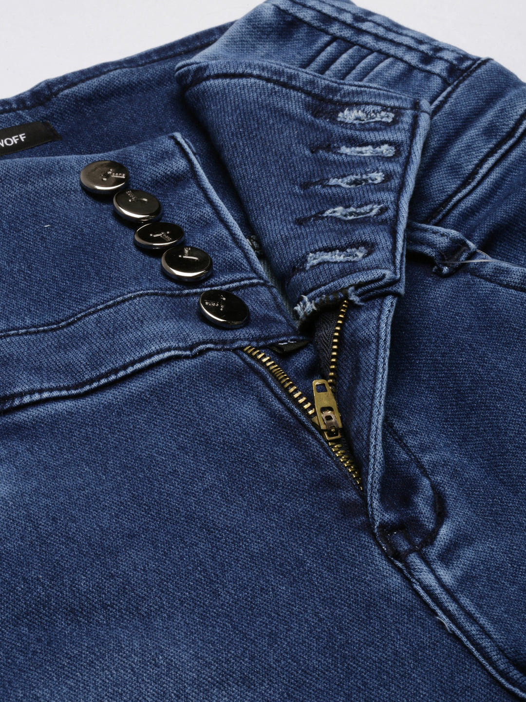 Blue Jean Straight Fit Mid-Rise Acid Wash Stretchable Jeans