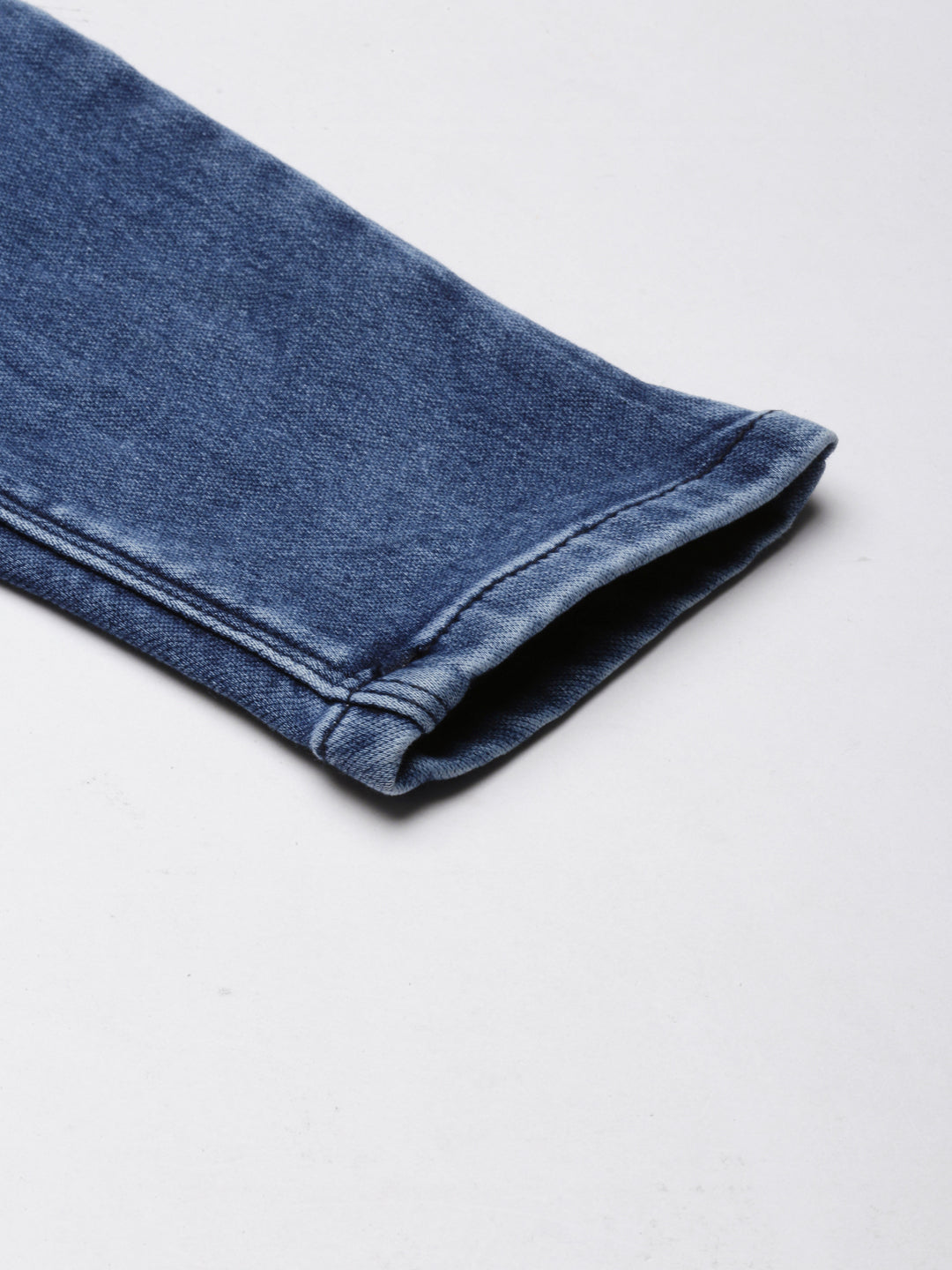 Blue Jean Straight Fit Mid-Rise Acid Wash Stretchable Jeans