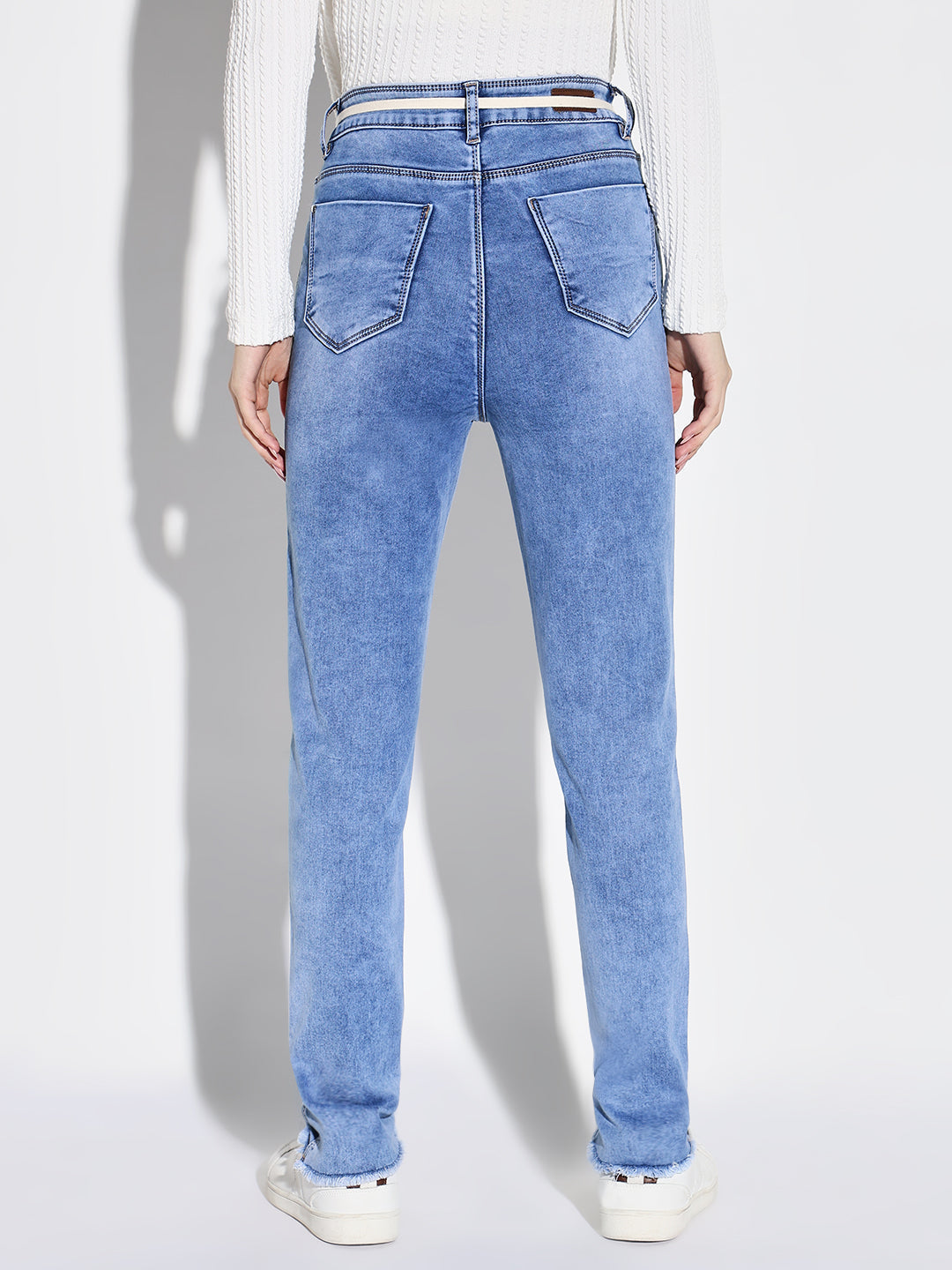 Blue Cotton Comfort Slim Fit Heavy Fade Jeans